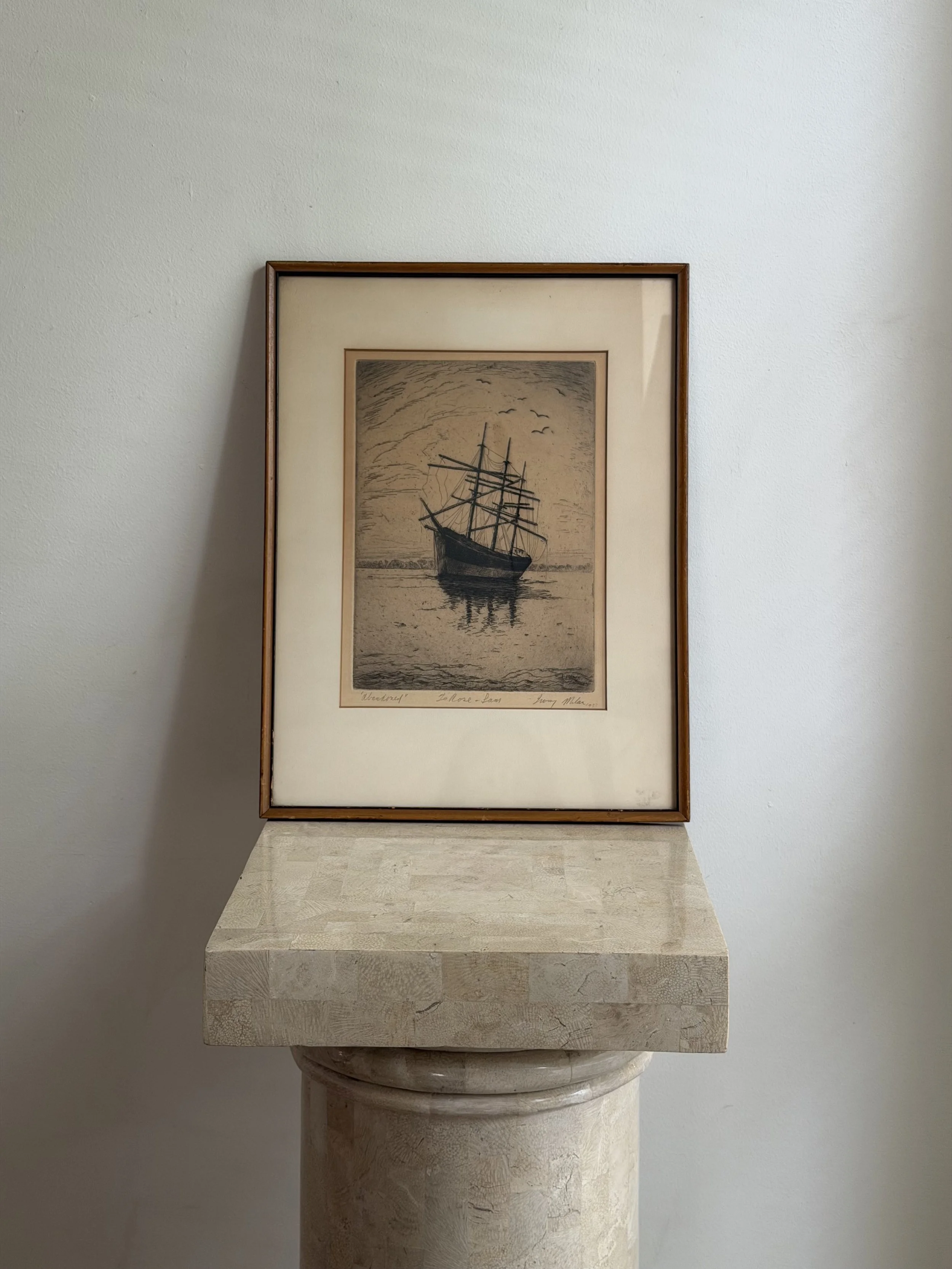 Nautical etching