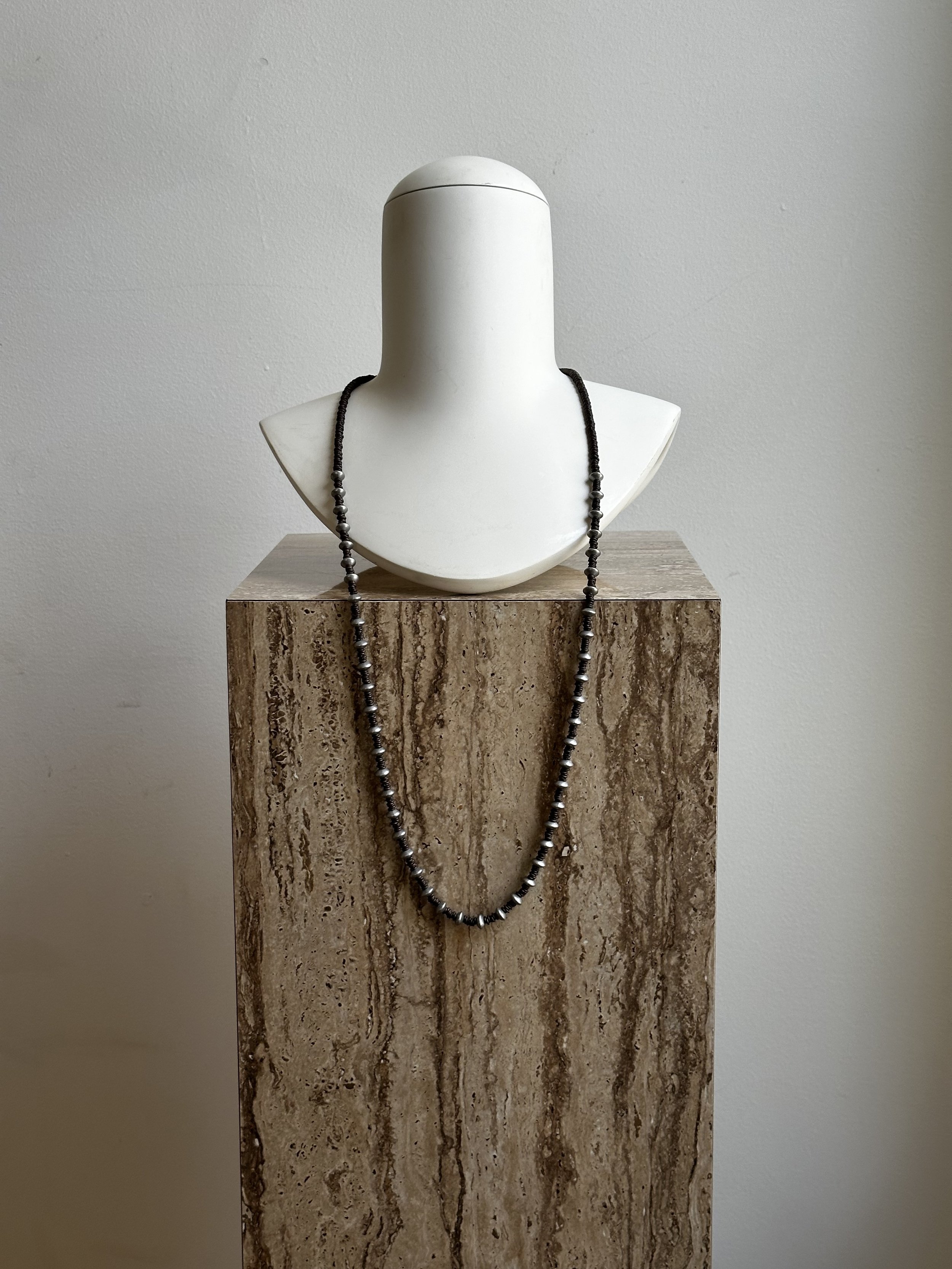 Chrome bead necklace