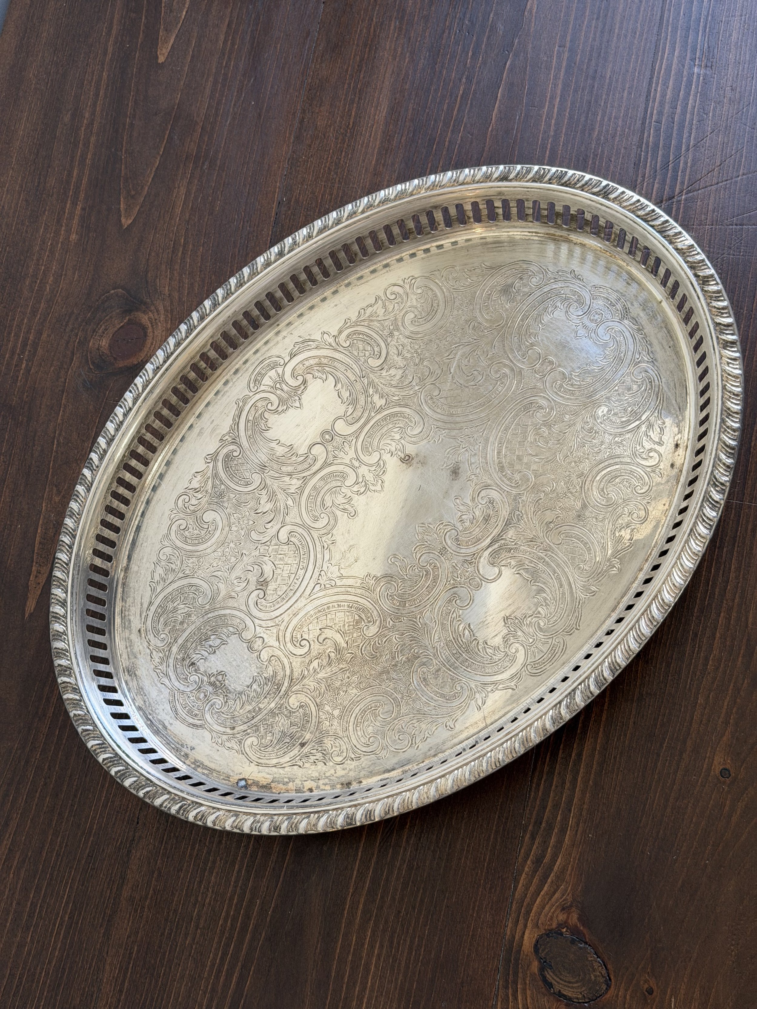 Antique sterling tray