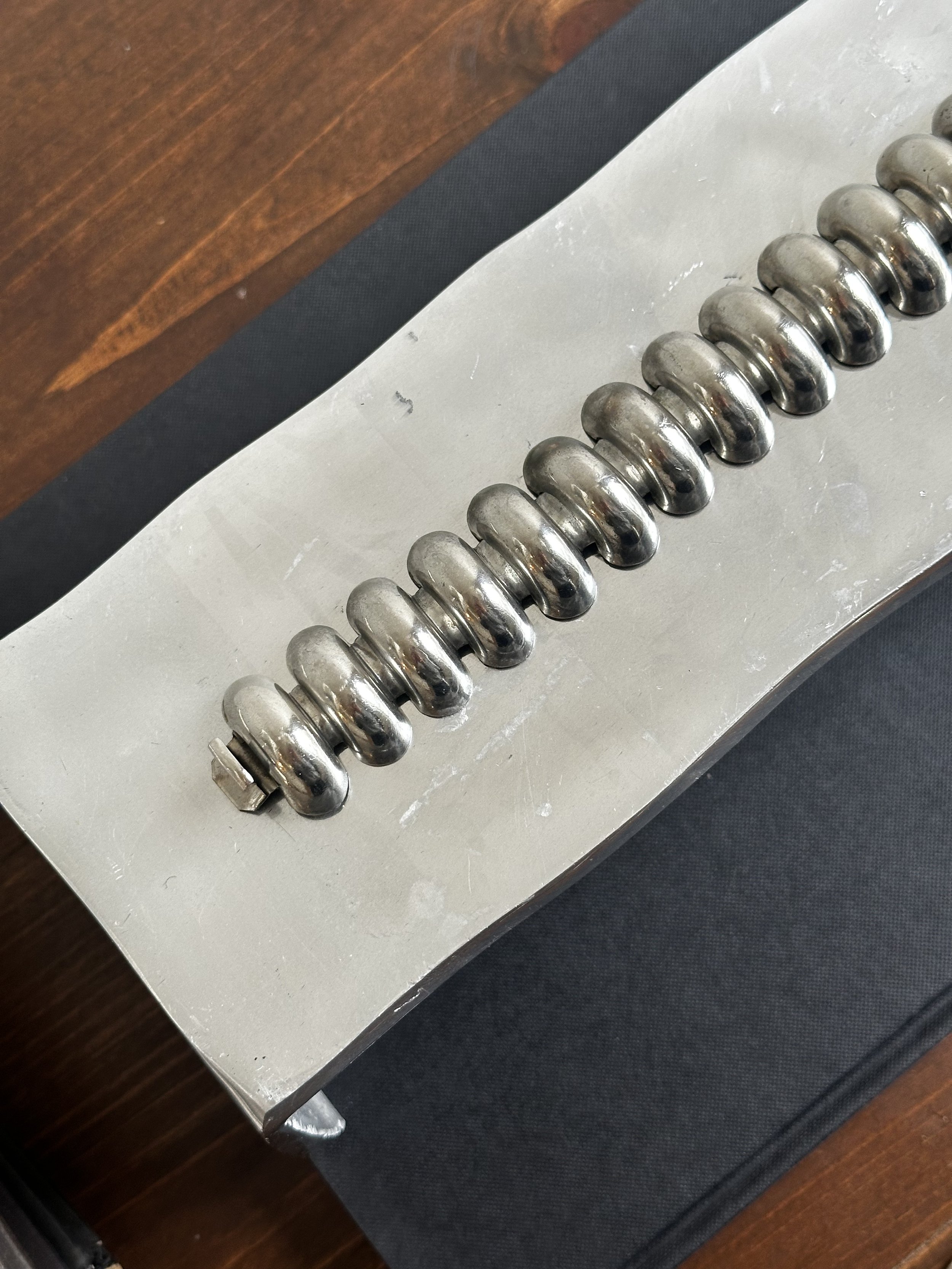 Modernist silver bracelet