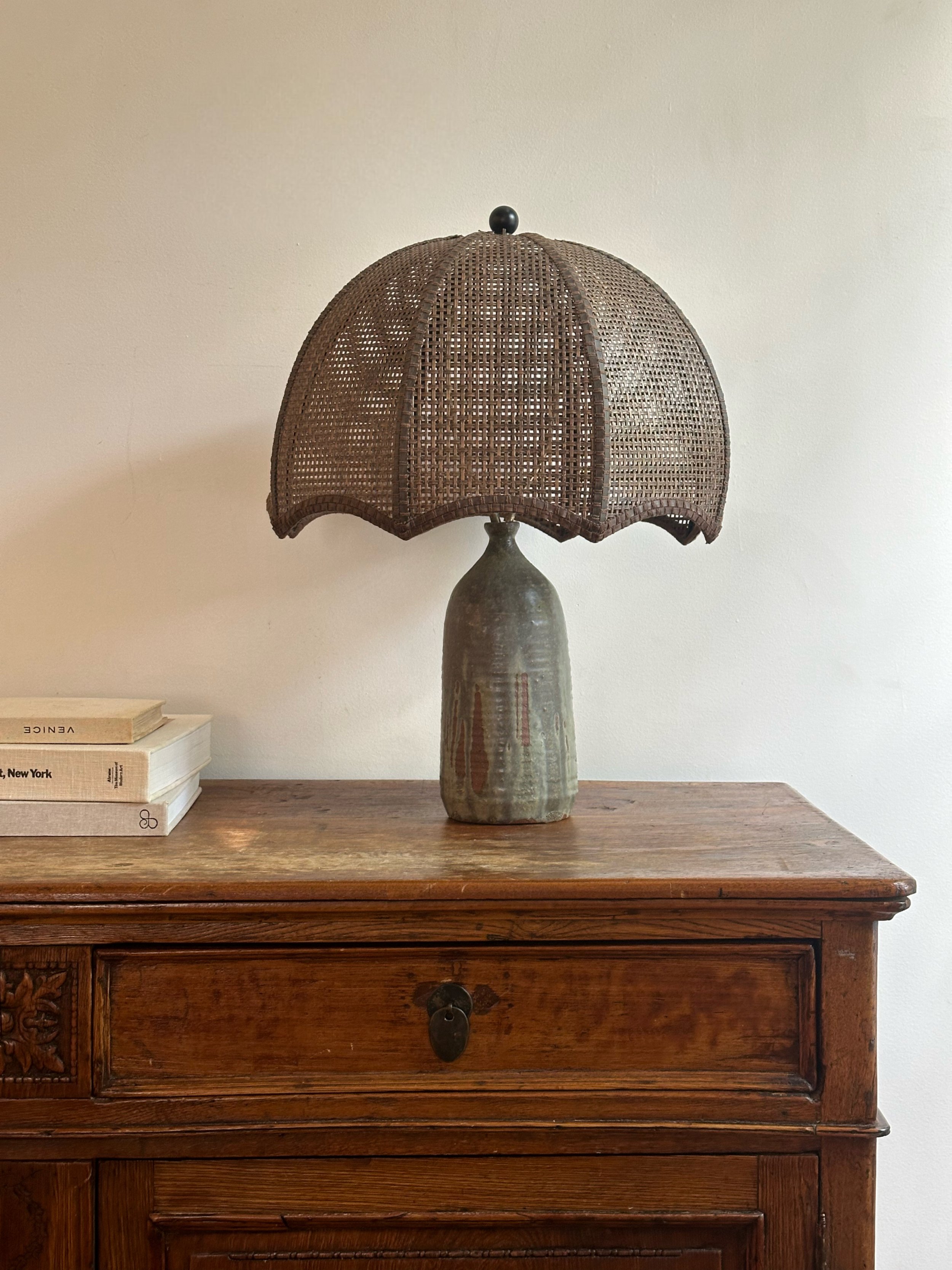 Wicker lampshade