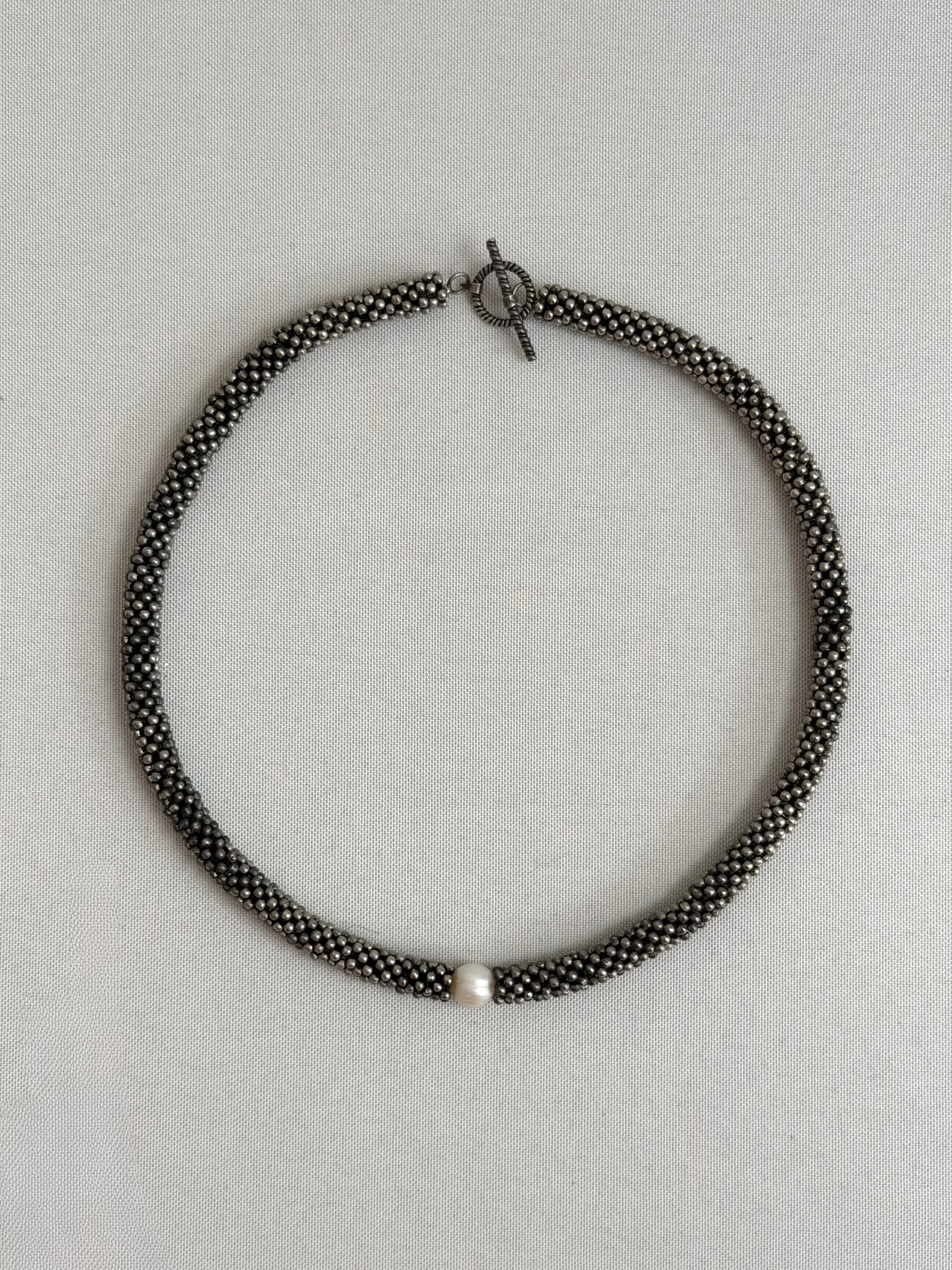 Sterling rondelle necklace