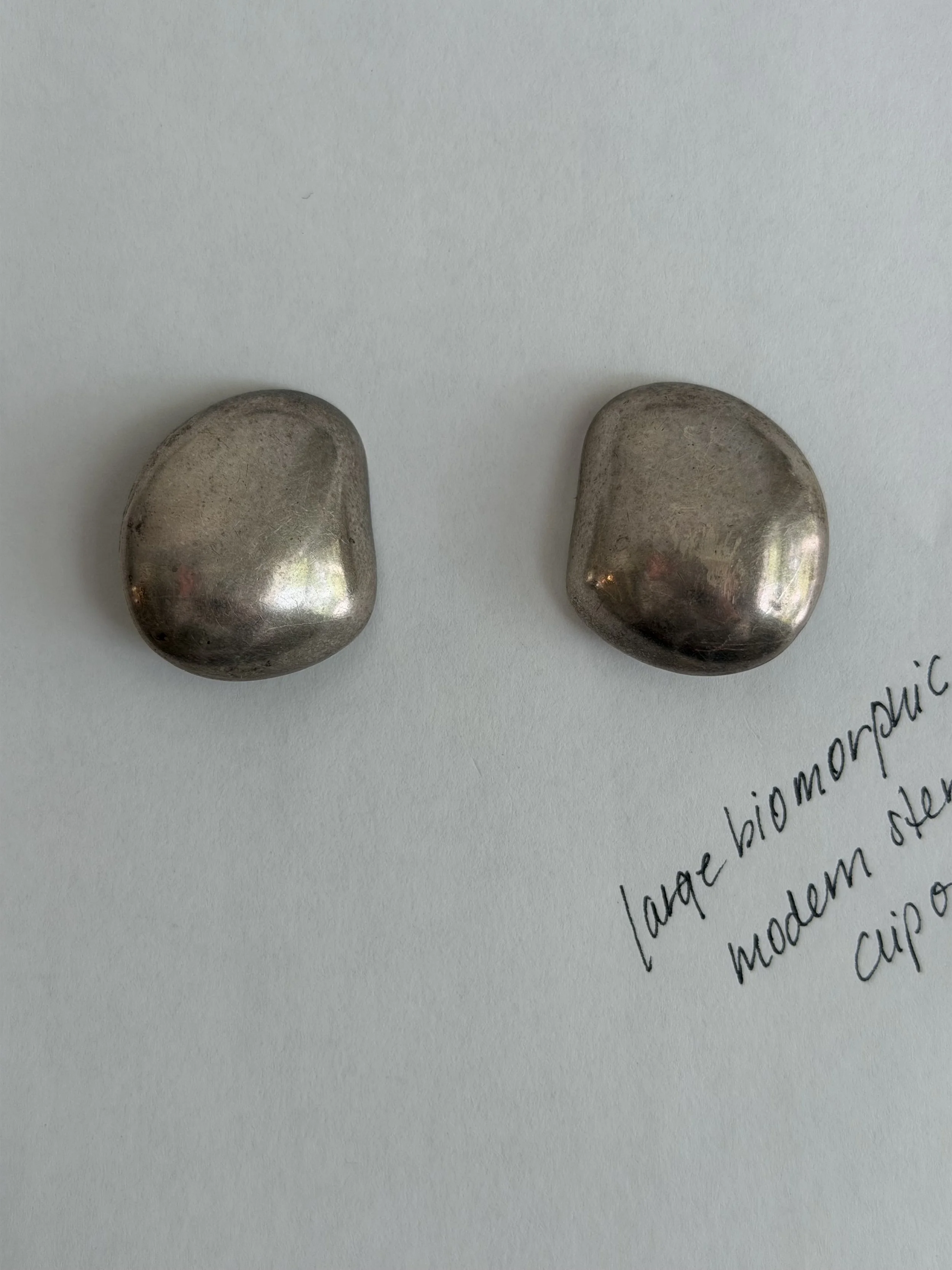 Biomorphic dome earrings