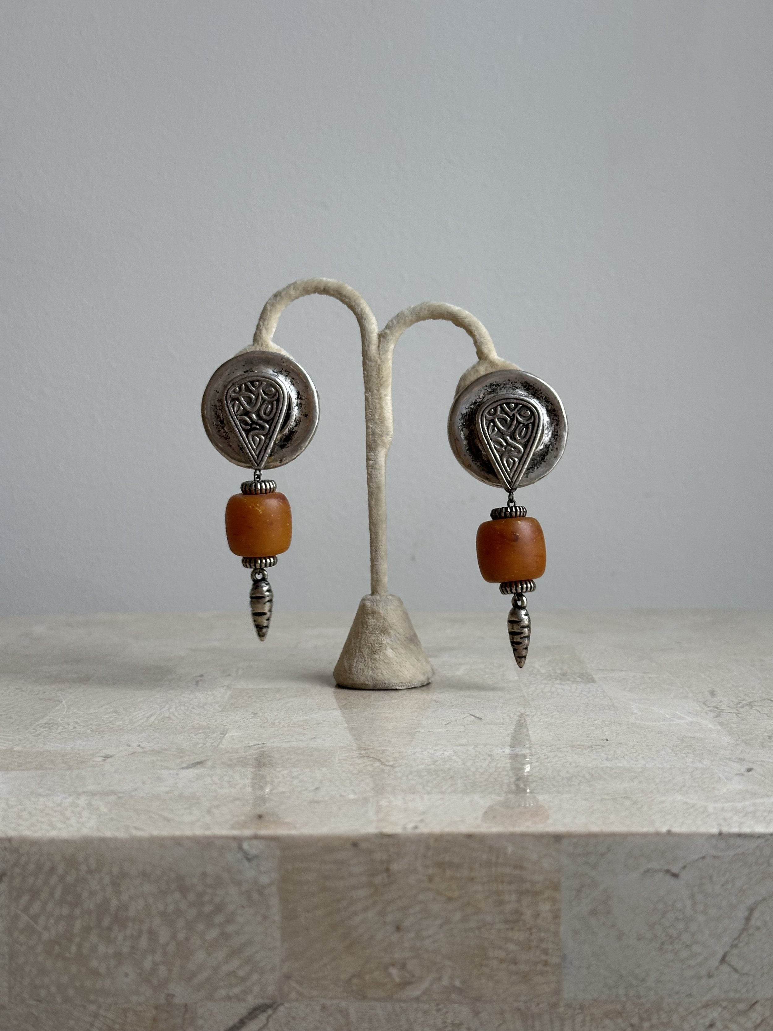silver artisan clip-ons