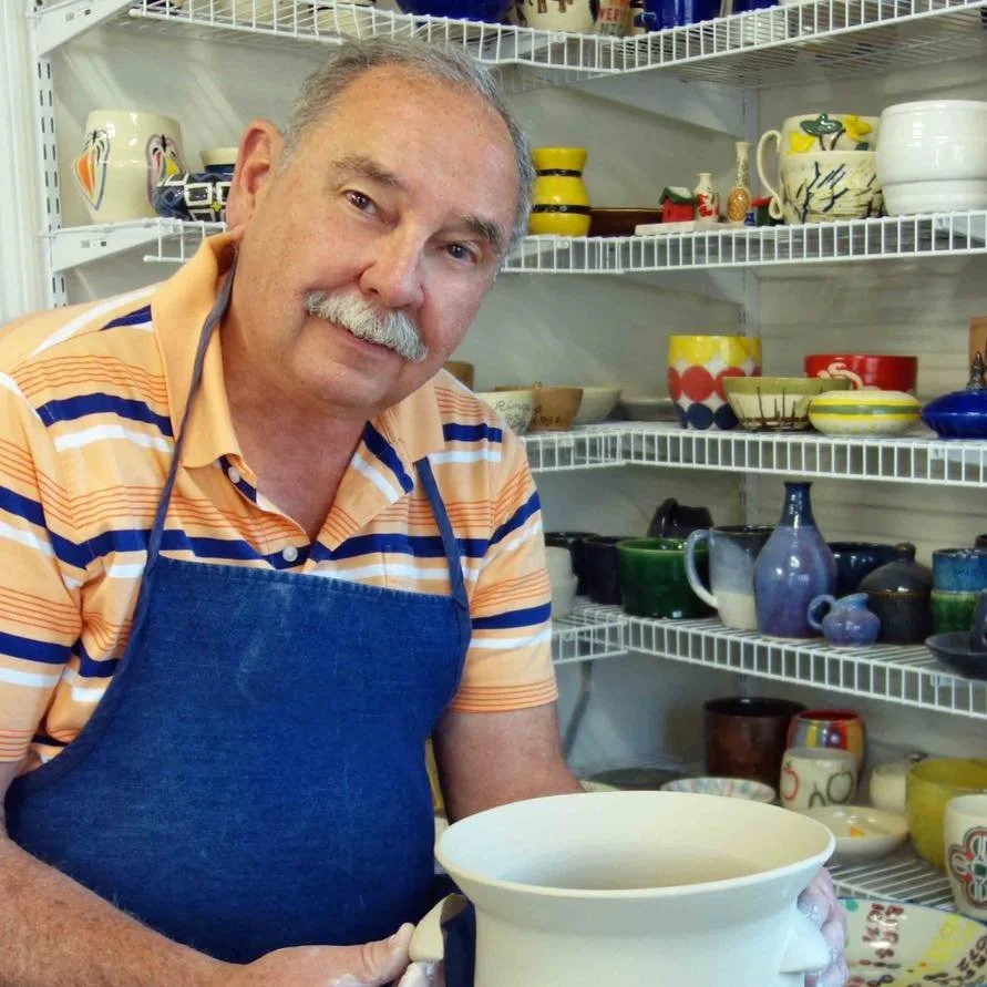 🏺 Meet Rick Luttrell &mdash; ceramic artist and studio host for the 2026 Lakeside Artists Studio Tour!

After a 45-year career teaching advanced mathematics, Rick established his ceramic studio on Lake Norman in 2015, turning his creativity and love