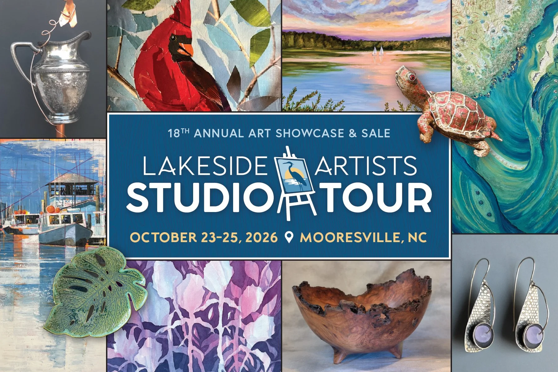 Lakeside Artists Studio Tour featuring many types of art