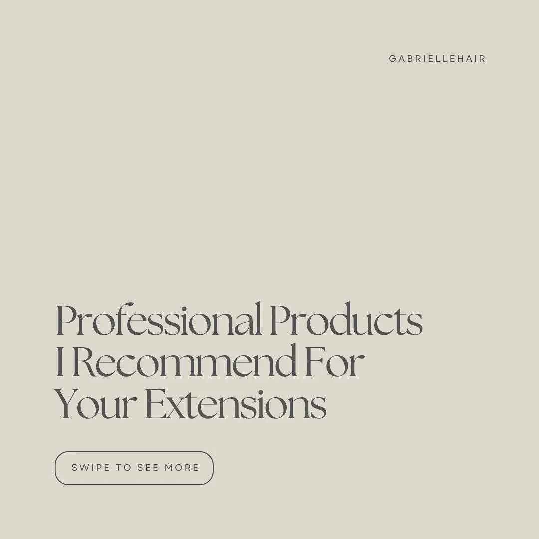 PROFESSIONAL PRODUCTS ✨

I always get asked what products | recommend for extensions so here&rsquo;s a few that I love personally!

&bull;
&bull;
&bull;
&bull;
&bull;
&bull;
&bull;
&bull;
#hairextension #microweft #hairgoals #longhair #hairextensions