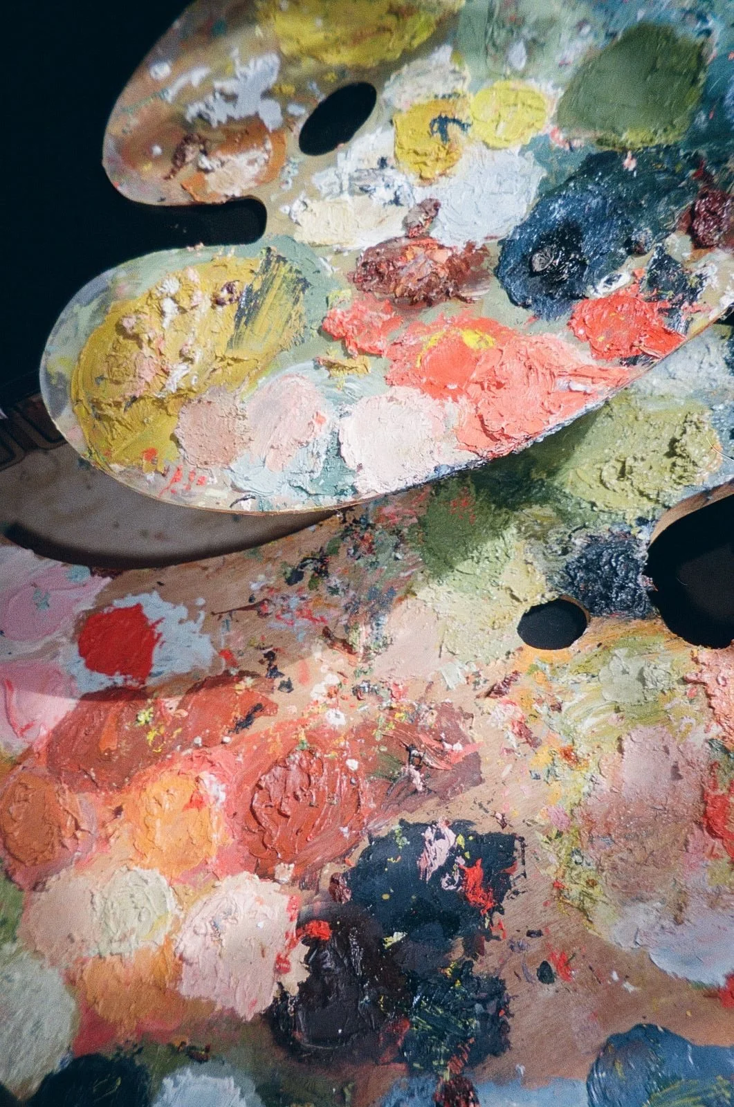 Palettes catching the morning light.