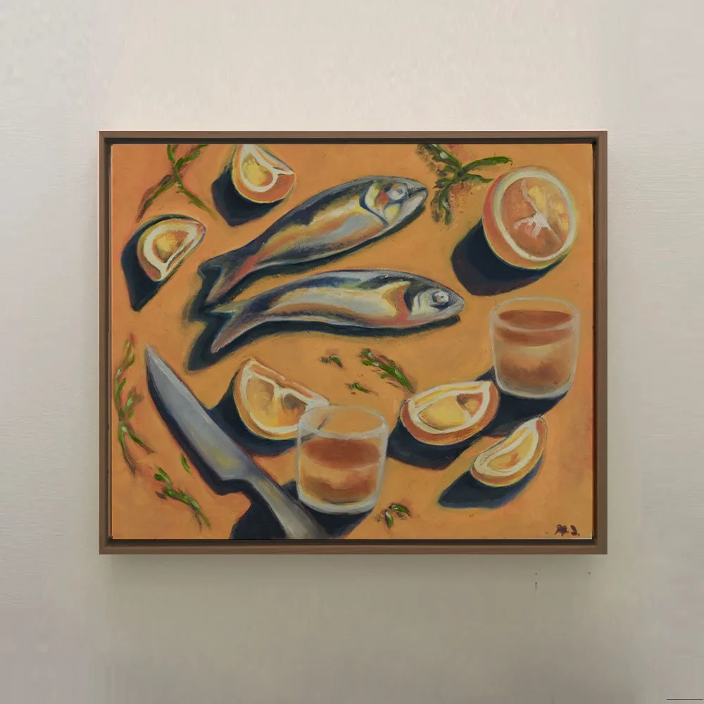 Fishy Behavior Original Oil Painting