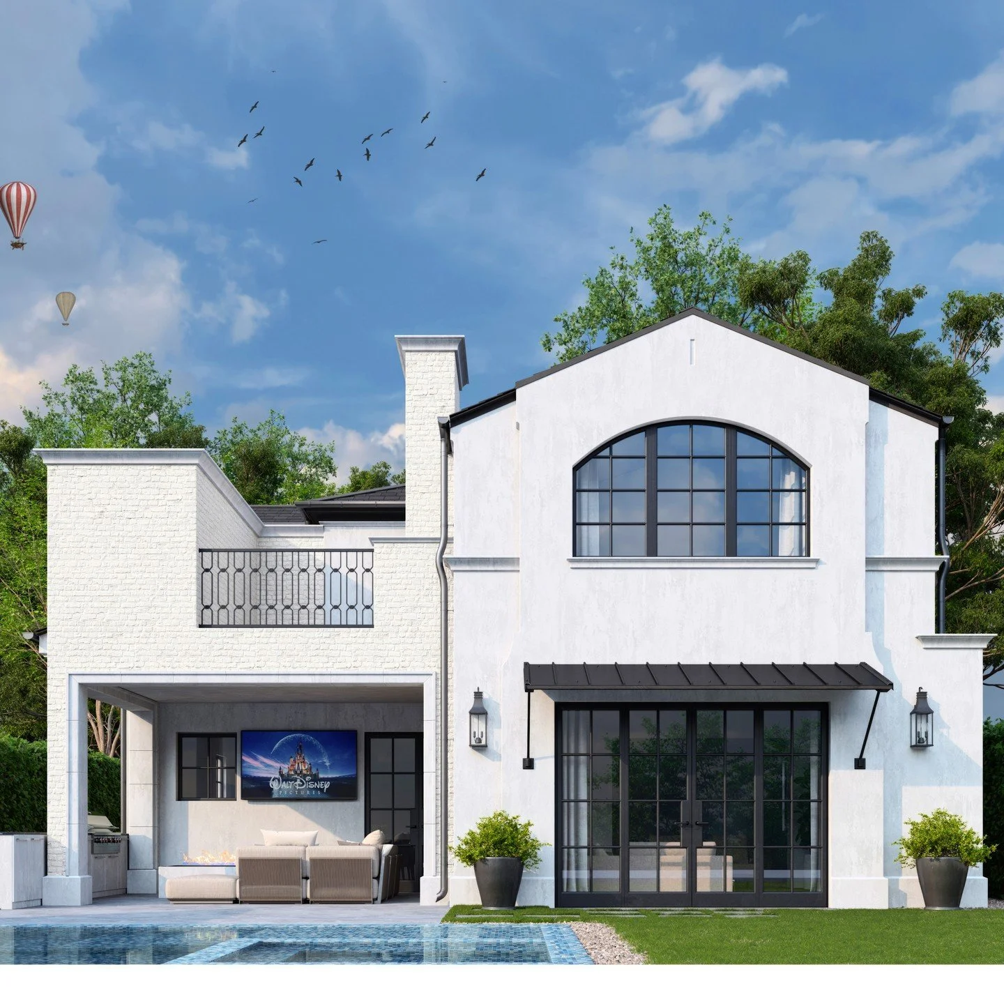 Back Elevation #architecturephotography #architecture #architecturelover #architectureporn #dreamhome #dreamland #milliondollarlisting #millionairelife #millionairehomes #interiordesign #luxurylifestyle #luxurylife #luxuryrealestate #rendering3d