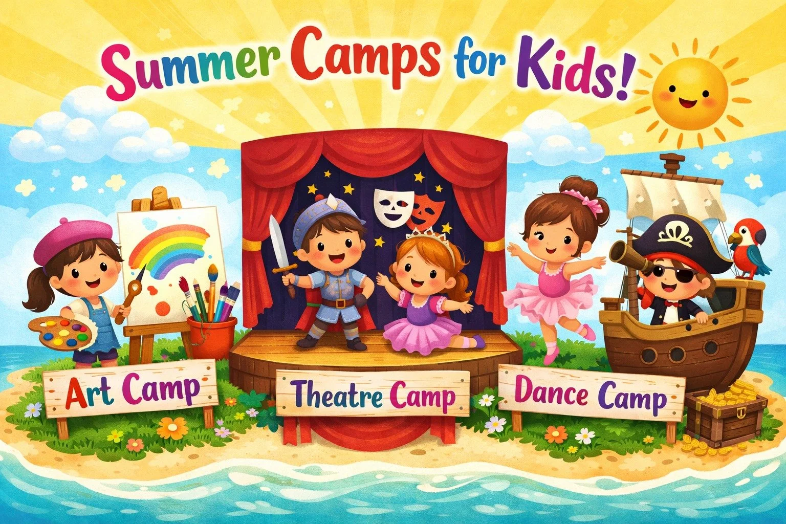 Camp registration is open!  Art, Theatre, Dance, and Pirate camps available here: https://campscui.active.com/orgs/HillCountryArtsFoundation?season=3785642