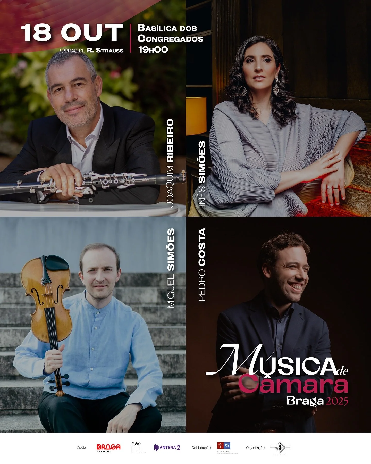 [ᴘᴛ] No pr&oacute;ximo dia 18 de Outubro, &agrave;s 19h00, a Bas&iacute;lica dos Congregados d&aacute; lugar ao pr&oacute;ximo concerto da M&uacute;sica de C&acirc;mara Braga 2025, inteiramente dedicado ao compositor e maestro alem&atilde;o Richard S