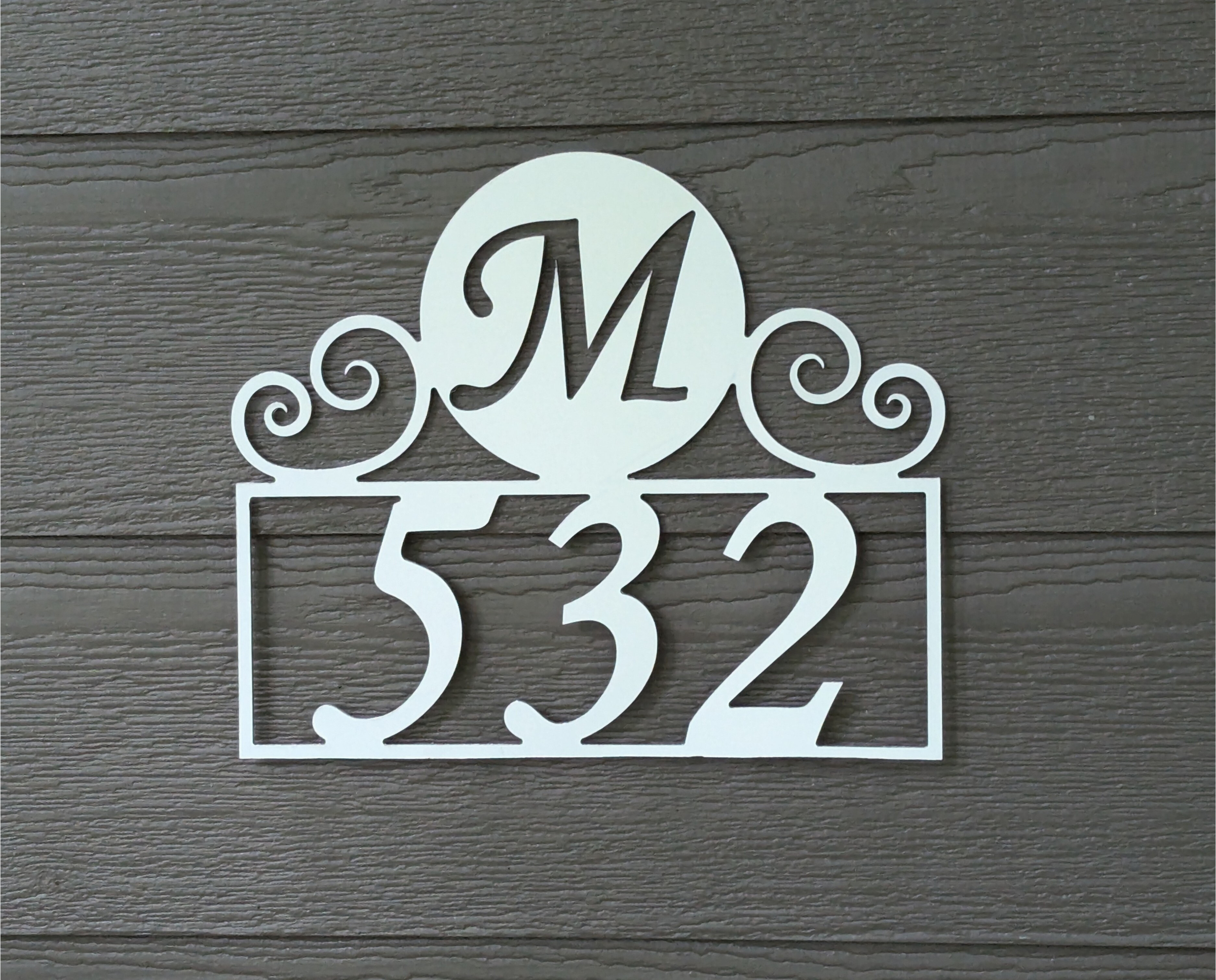 Custom metal address sign made from durable, lightweight metal that is easy to clean. Perfect gift for first time home buyer or new business owner. Made in Asheville, NC.