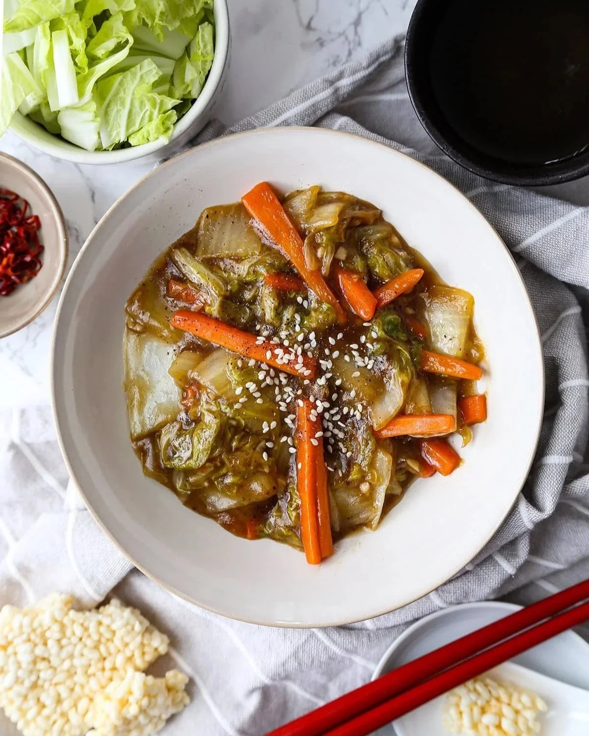 Stir Fried Napa Cabbage (Chinese Restaurant Style)