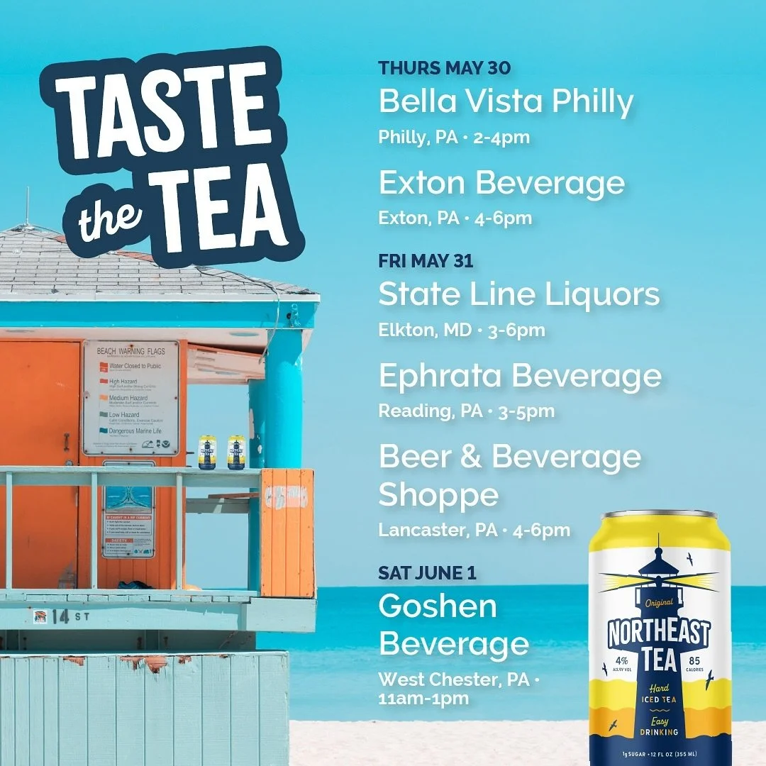 The Tea Team is setting up shop! Stop by to say hi and see what all the hype&rsquo;s about. 🐚