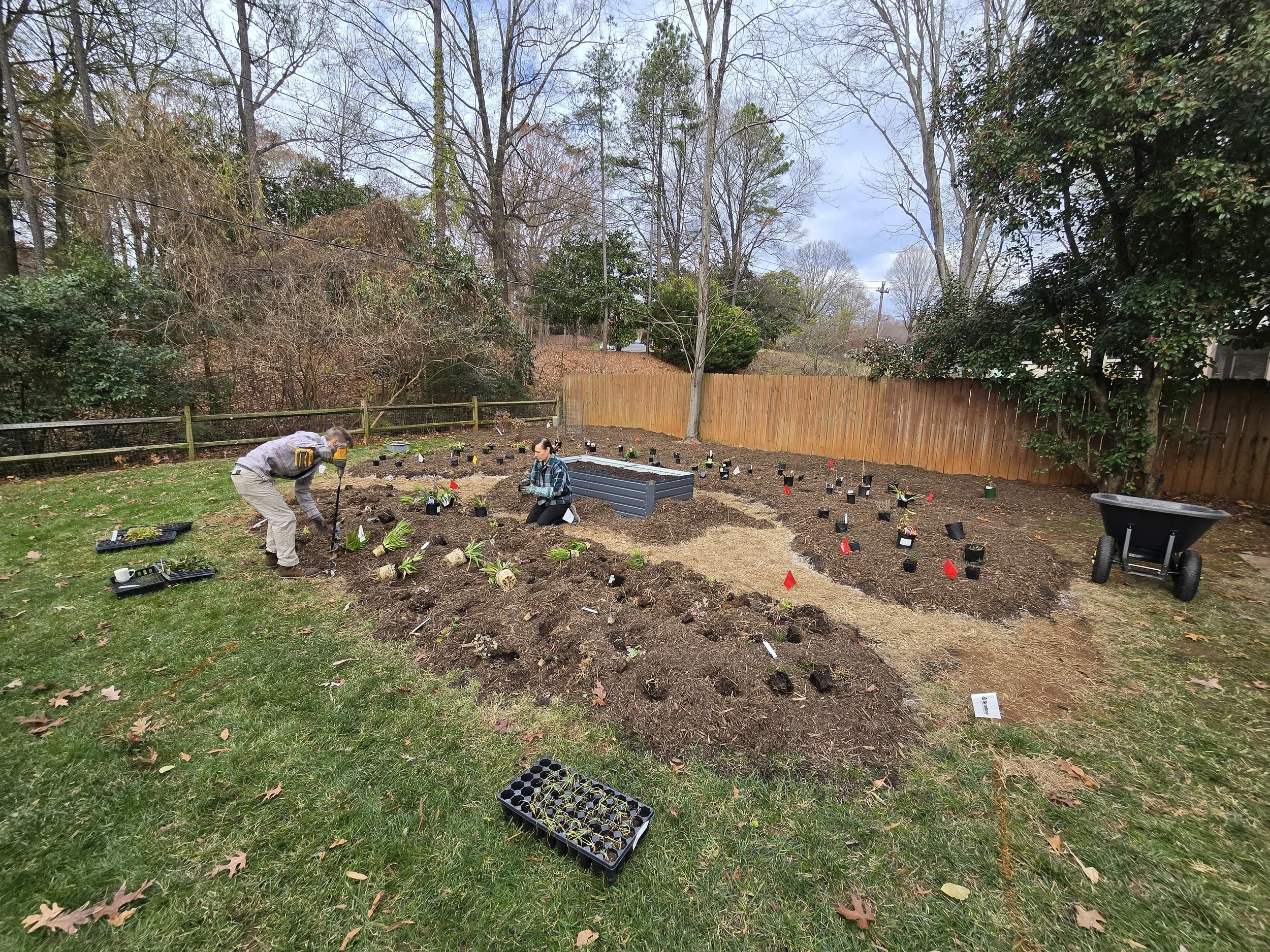 Installation - midway through planting