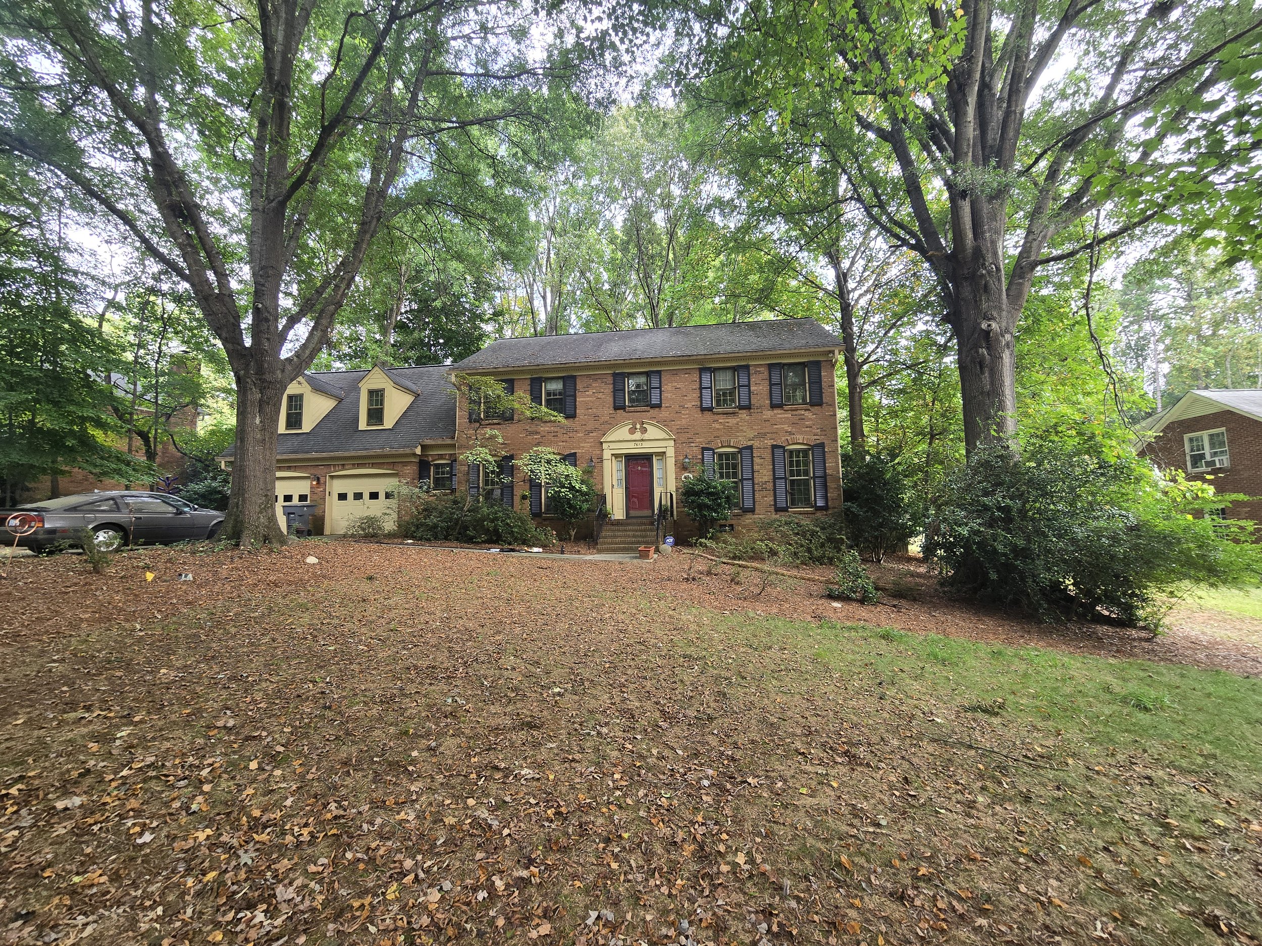 Before - lawn and surrounding beds