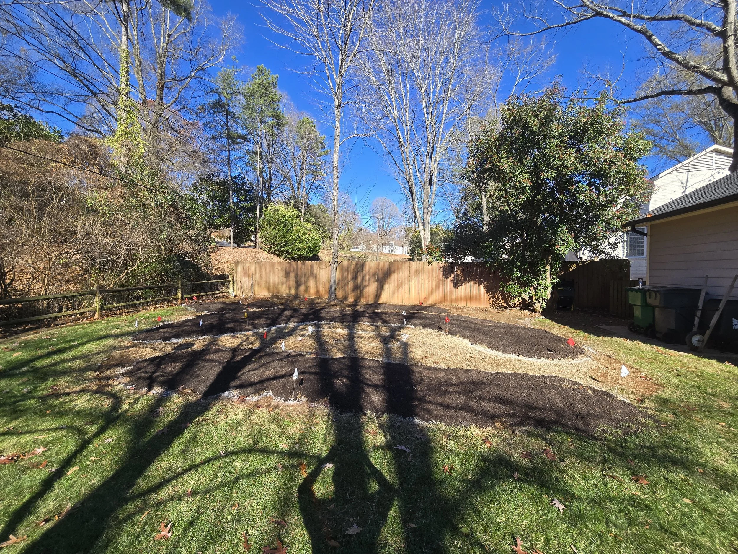 Installation - bed preparation completed and ready to start installing plants