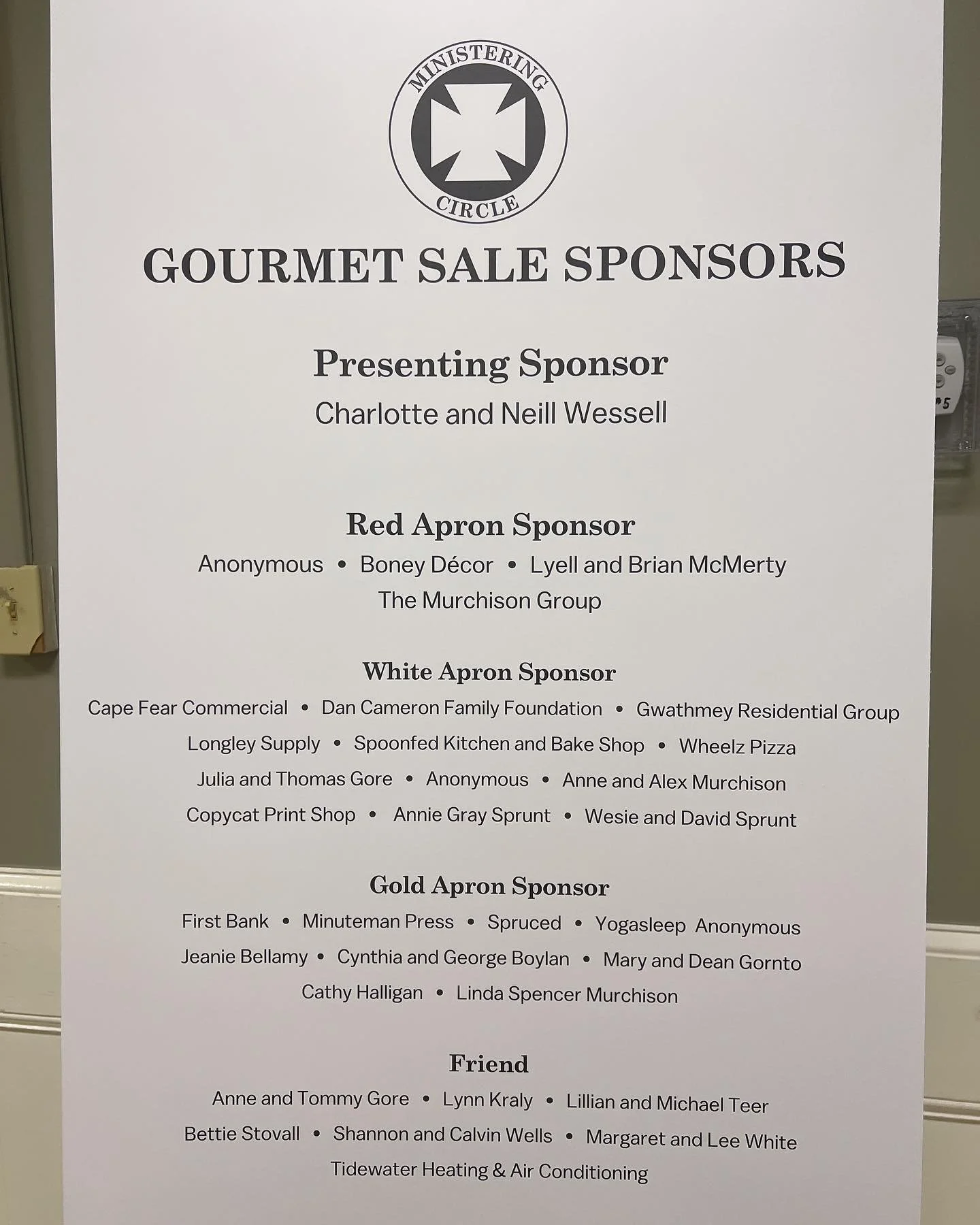 Thank you to everyone that supported the Ministering Circle Sale ! Especially these sale sponsors! Thank you from the organizations making health and wellness a priority in the community!