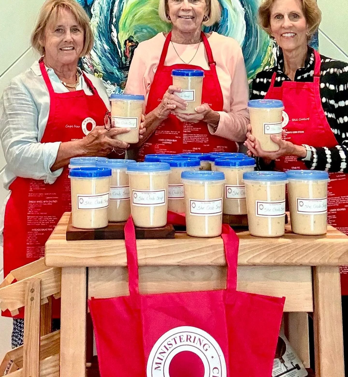 Busy Ministering Circle members making WONDERFUL SHE CRAB SOUP! Don&rsquo;t miss out on November 2nd 10 am! Gourmet for a Cause! Supporting Health and Wellness grants in  the community 
www.theministeringcircle.com  #wilmingtonfoodies #whatsupwilming