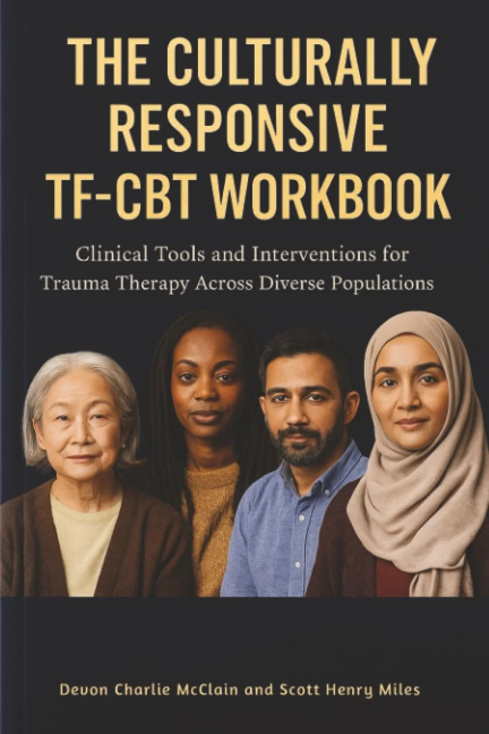 Book cover titled "The Culturally Responsive TF-CBT Workbook" with four diverse women of different ages and backgrounds standing side by side.