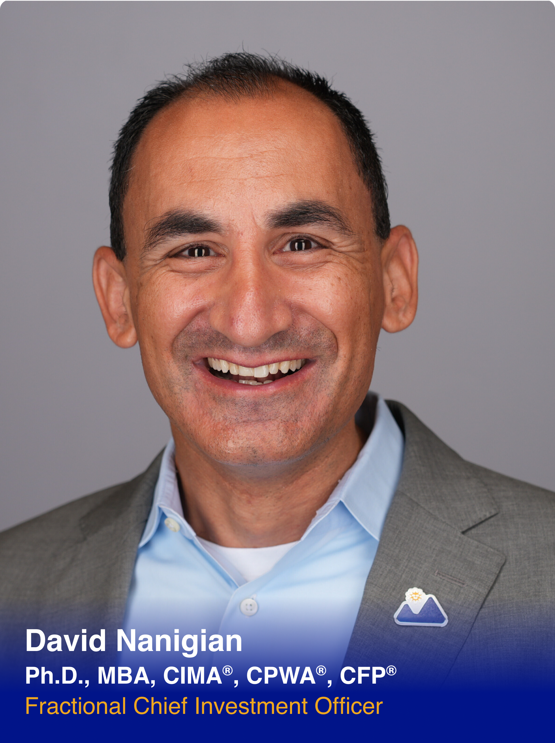 Dr. David Nanigian in formal business attire
