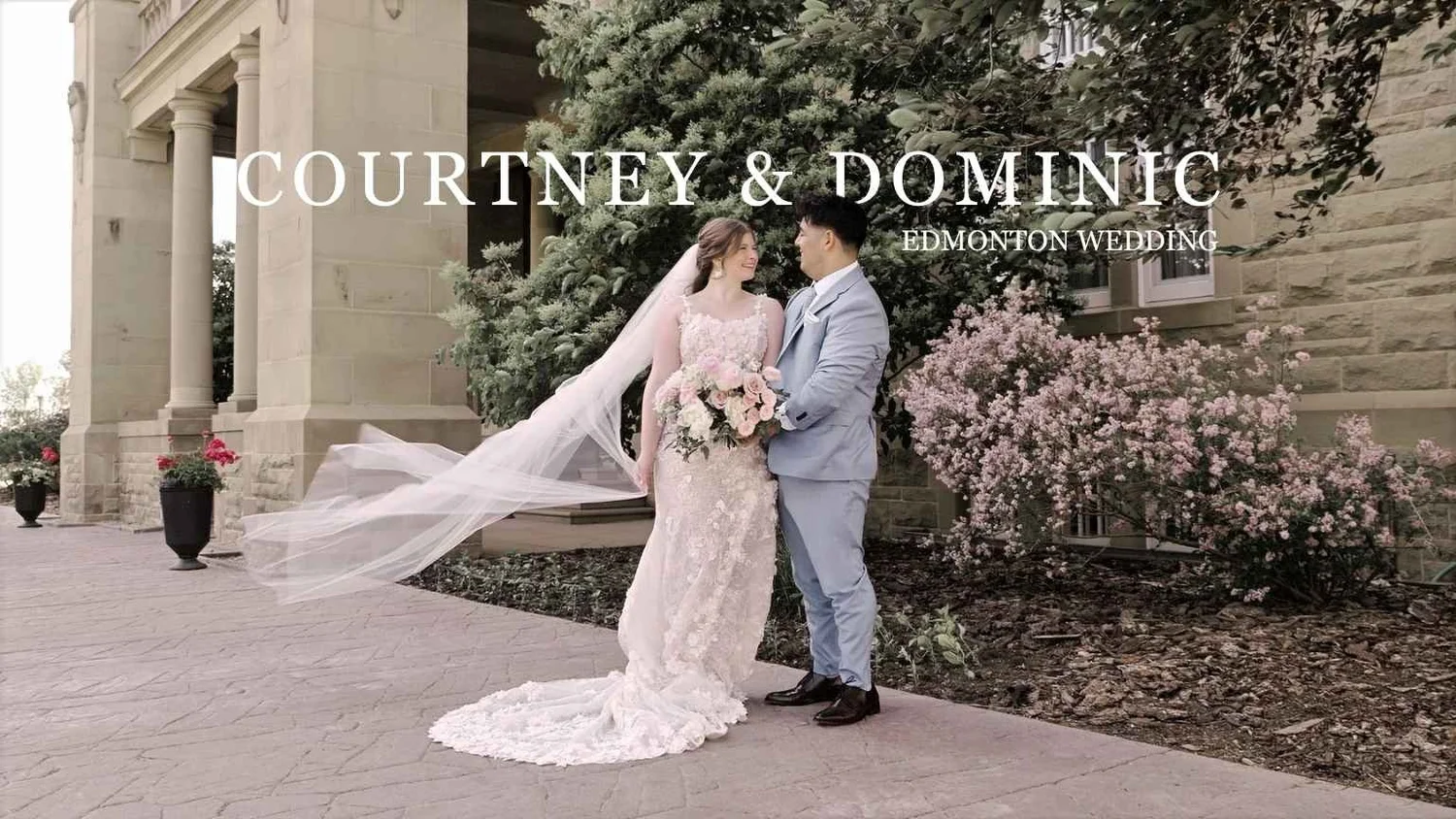 Courtney and Dominic wedding film cover