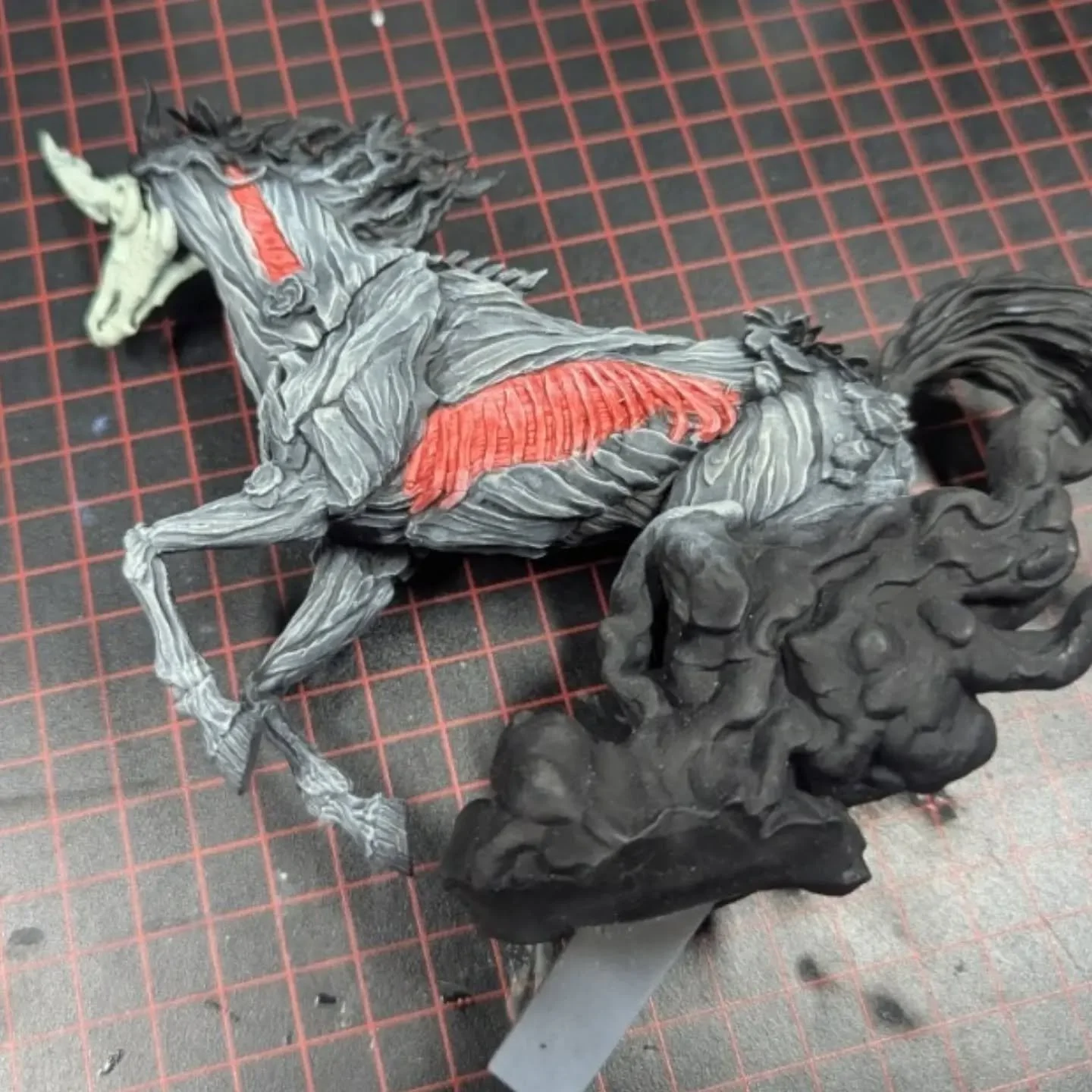 Progress on the Persephone figure, worked on her horse for a bit plus bonus progress on my space marine! I think I psyched myself out for the dragon statue, I haven't wanted to work on it for a while, I need to get back into it..