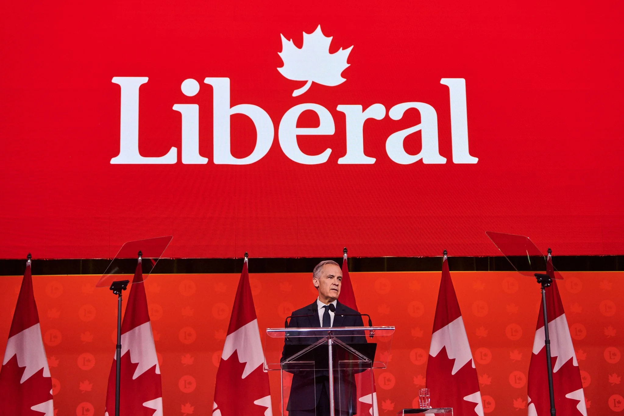 Prime Minister of Canada Mark Carney speaking at The Liberal National Convention in Montreal on April 11, 2026.

Photographed for The Liberal Party of Canada