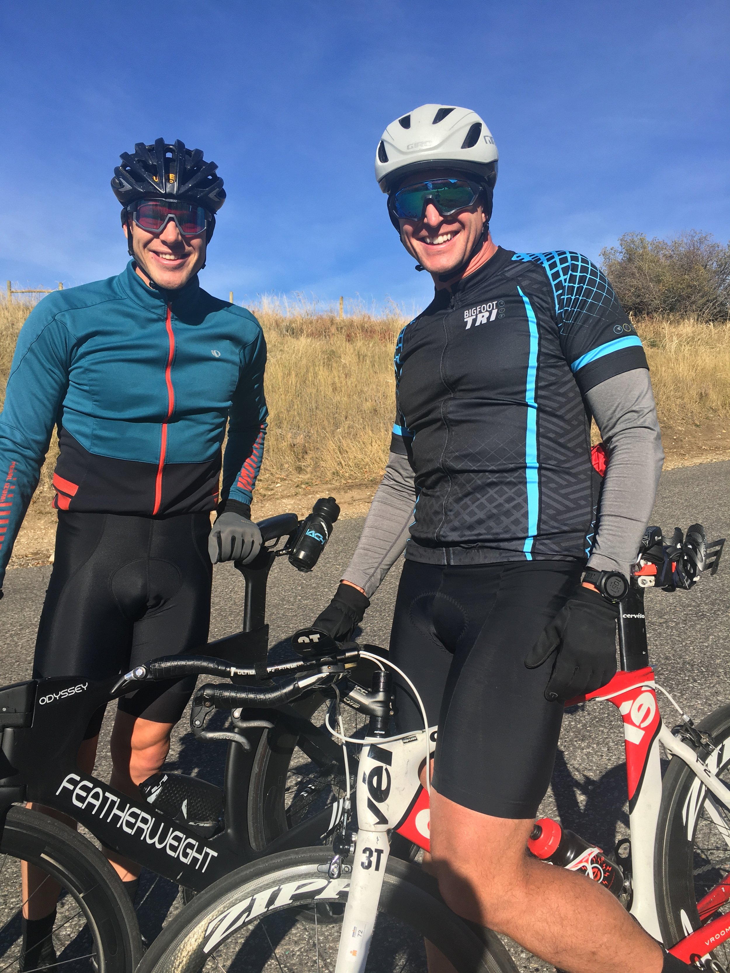Probably heading out on a 100 mile ride into a headwind.... our preference.
