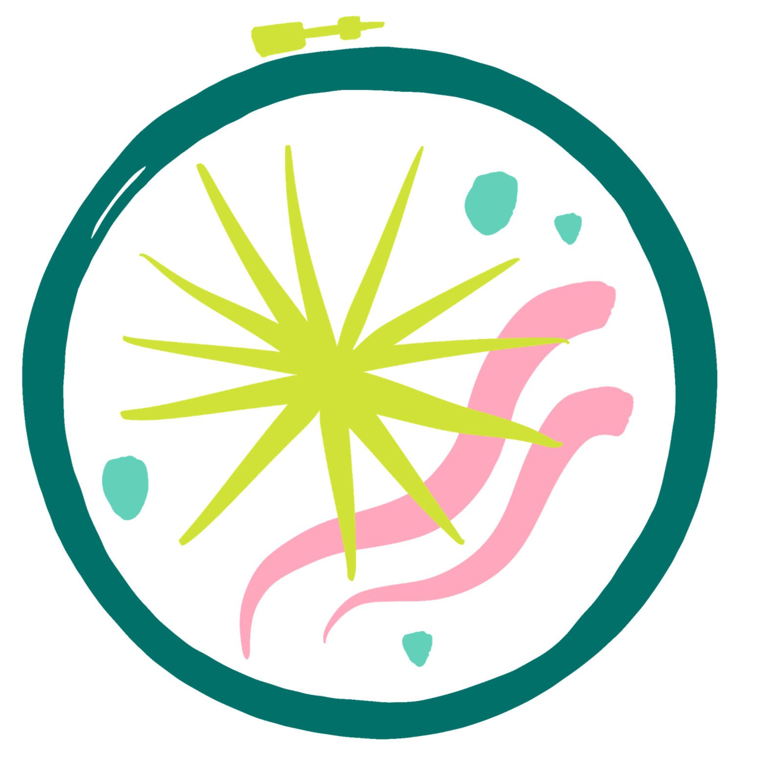 Digital illustration of a pill capsule with a cannabis leaf and pink and white shapes inside.