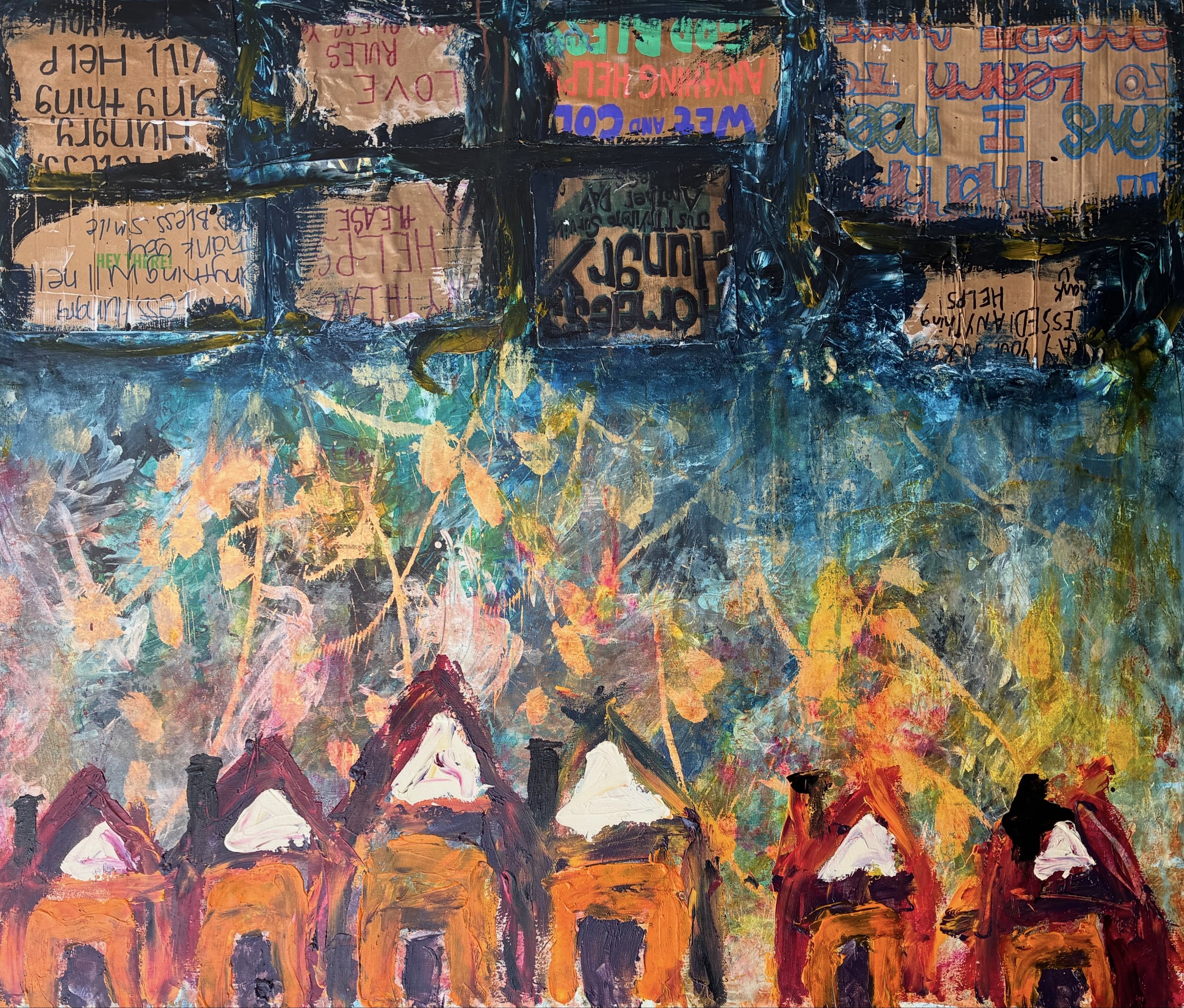 Cant go home 60x72 acrylic paste