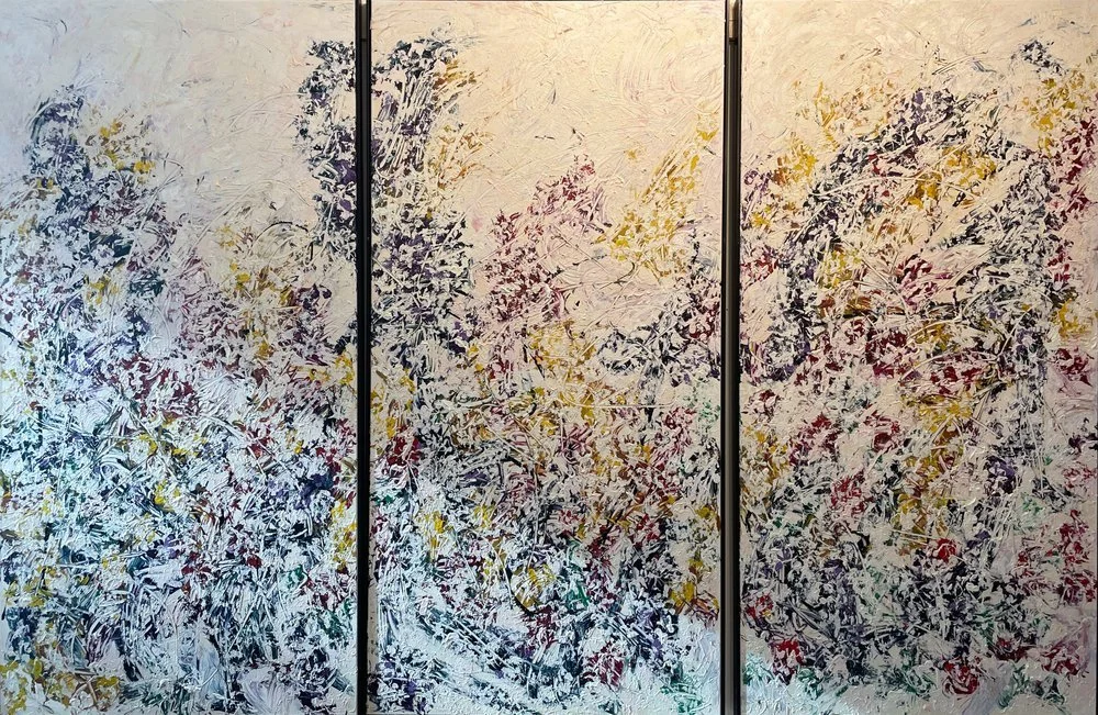 THE WINTER POPPIES OF OZ  72X36 each panel Acrylic Paste  $7,900