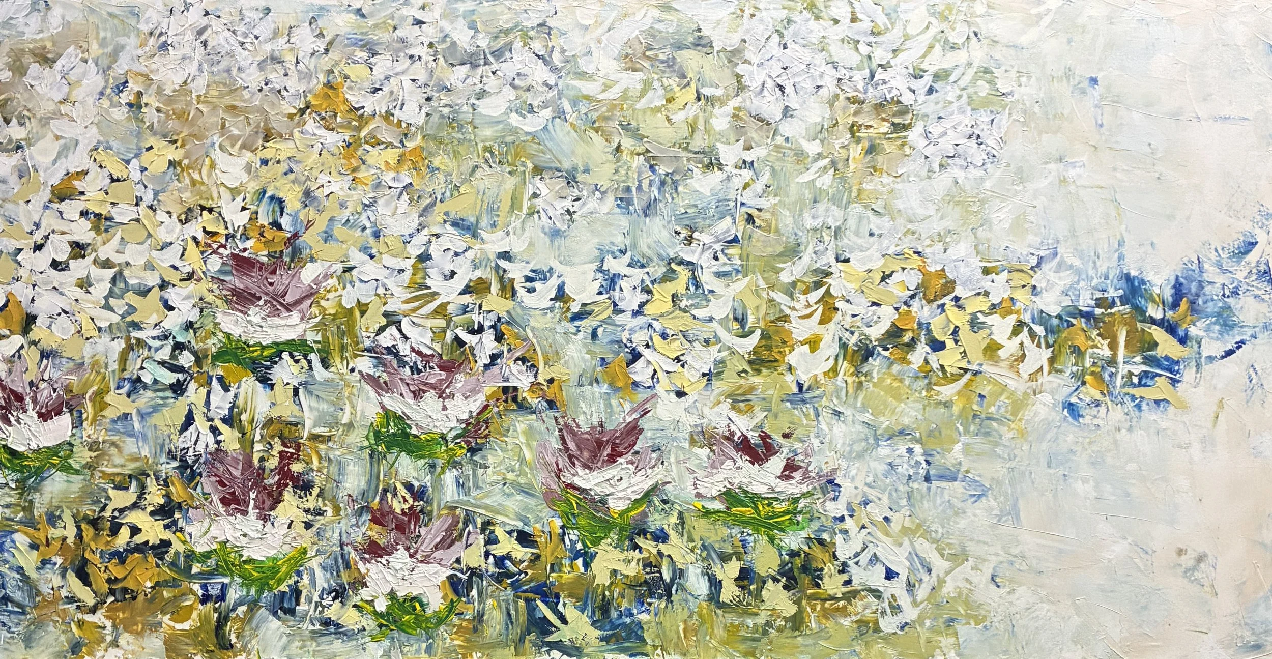 Monet's Back Yard 96x48 Acrylic Paste $4,700