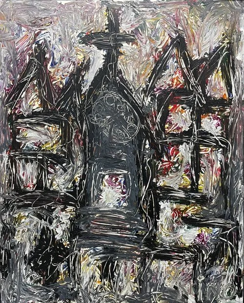 All in the name of Religion 60x48 Acrylic Paste 5,800.jpg