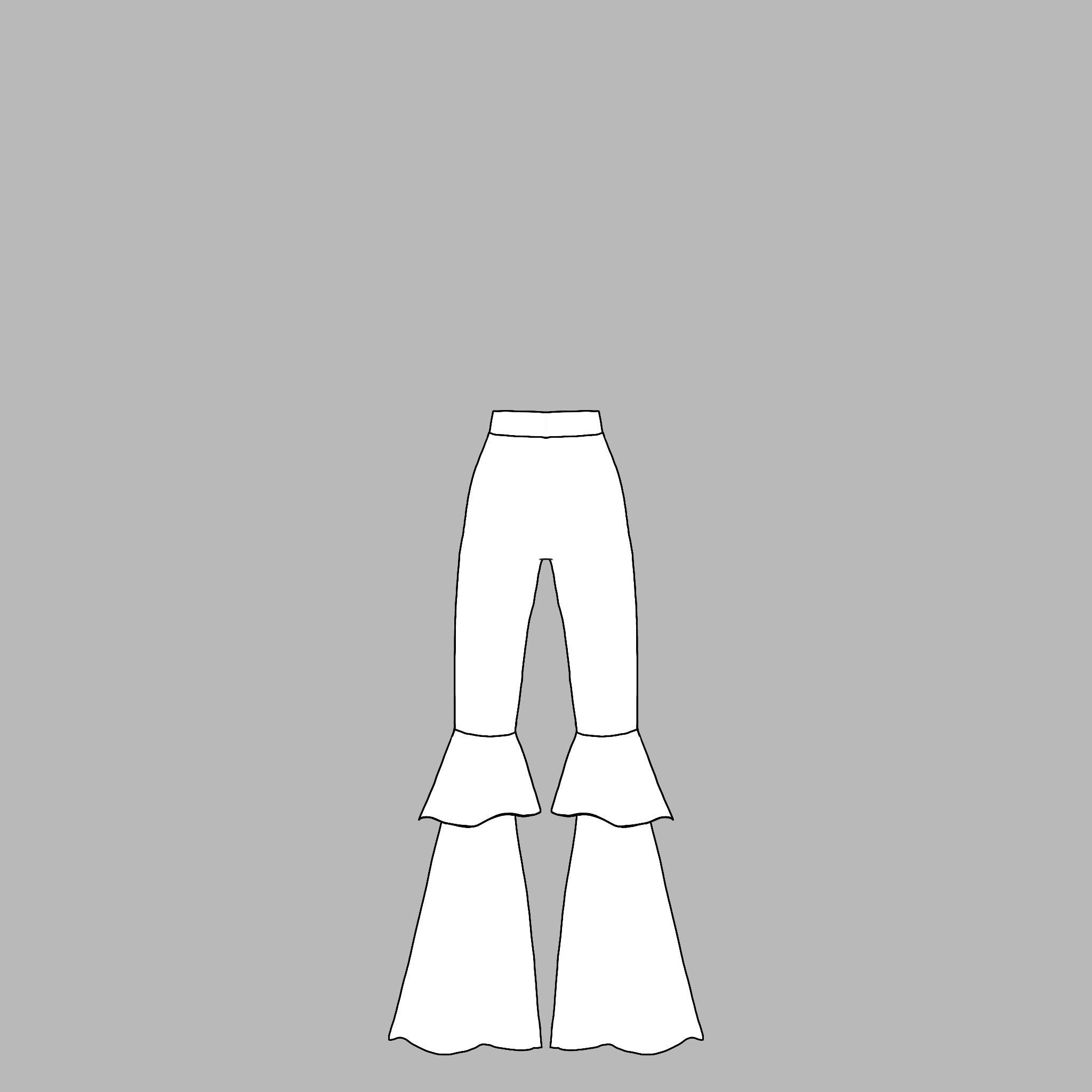 LONG PANTS, FLAMENCO BOTTOM, UNISEX