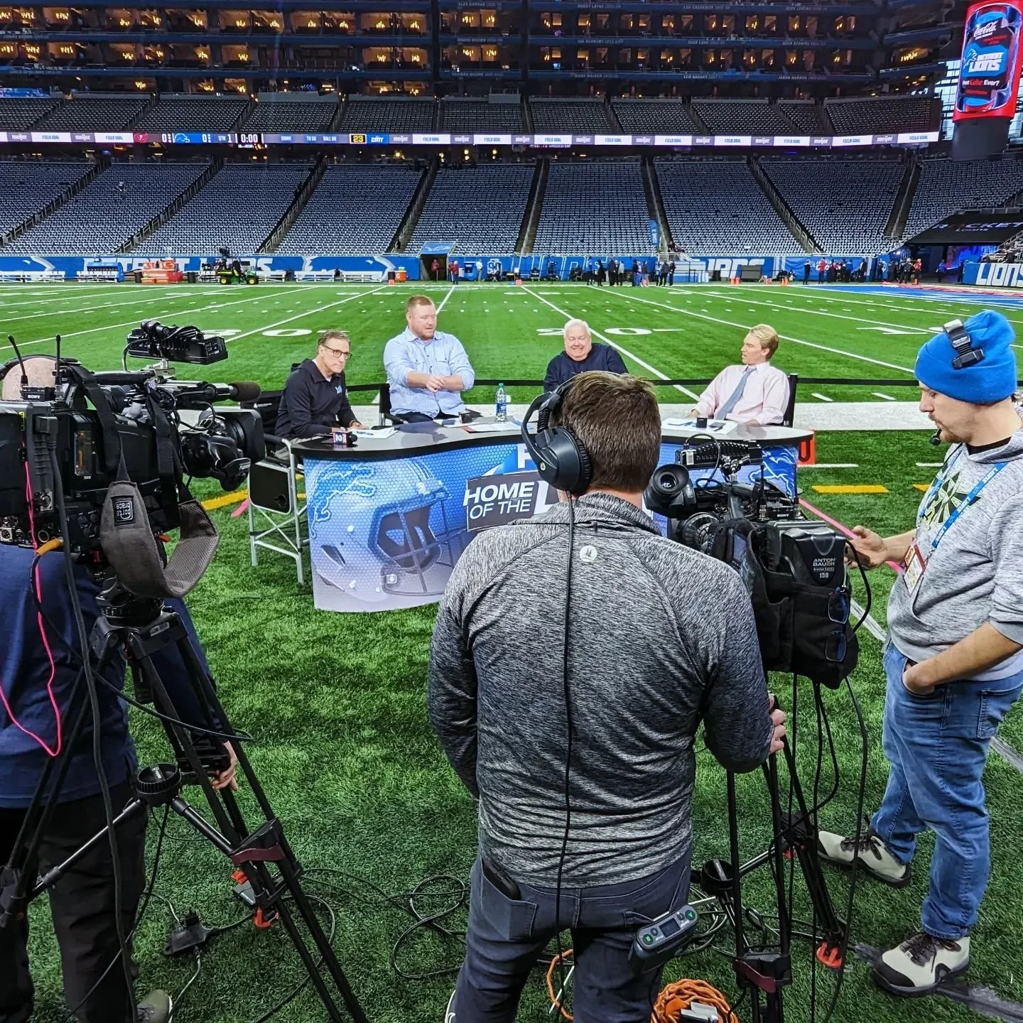 NABET-CWA Local 43 representing Detroit (WJBK &amp; WDIV) during the divisional round of the NFL playoffs at Ford Field.  There hasn't been this much excitement in Motown in quite some time.  Go Lions!