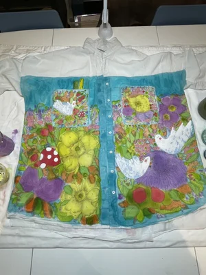 Closer look: Finishing hand painted clothing