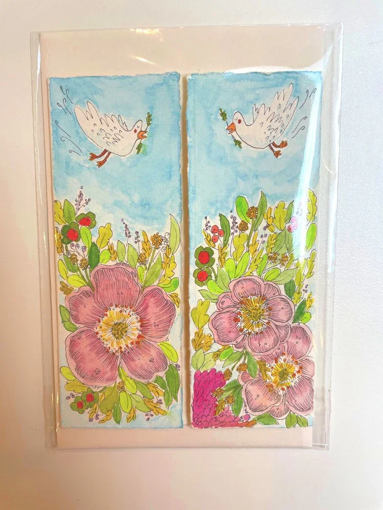 Hand drawn and hand painted stationery