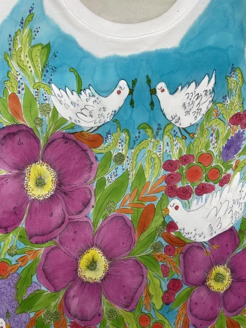 What goes with jeans? A hand painted shirt