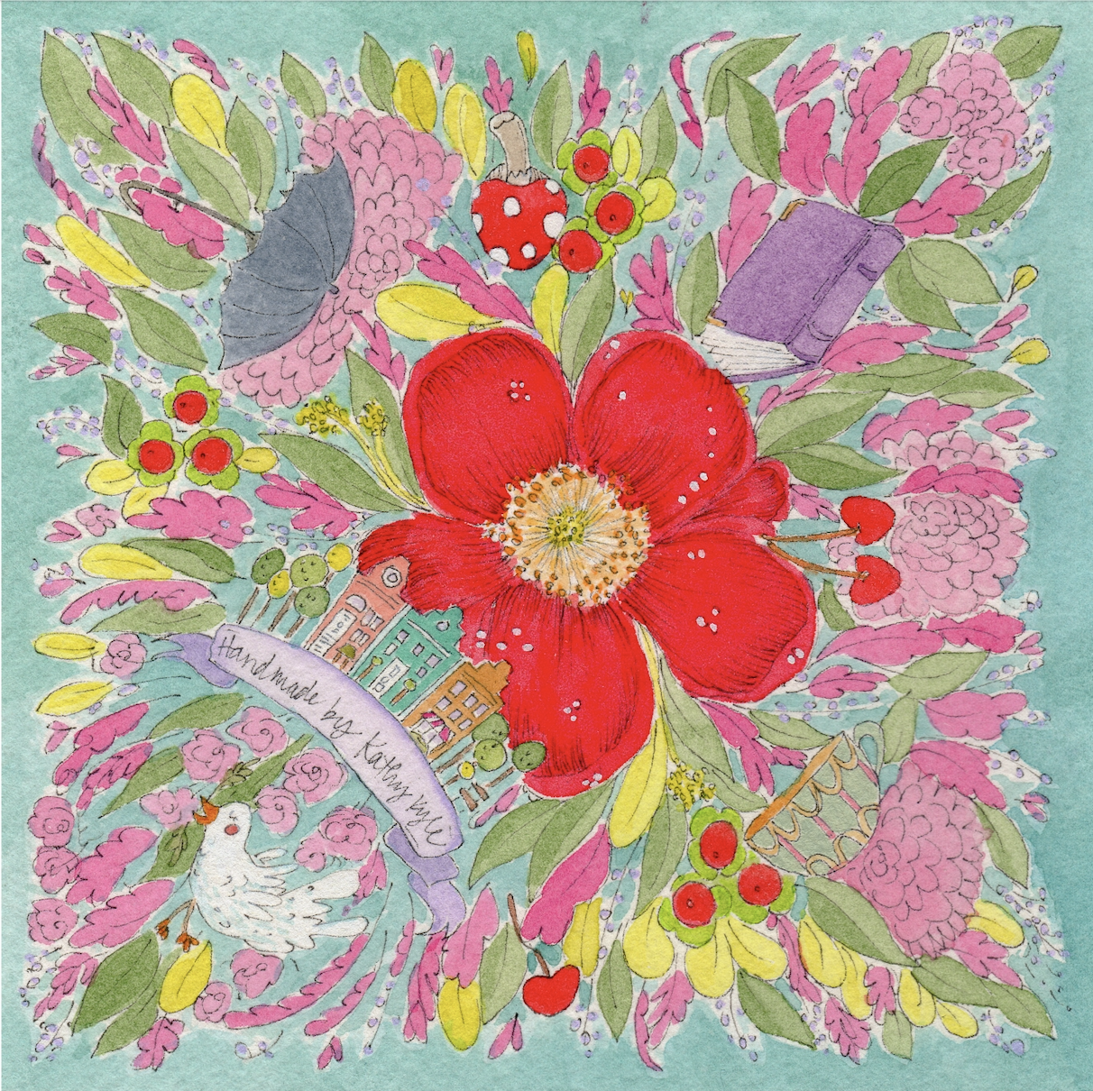 English Floral Design, 90x90 and 45x45