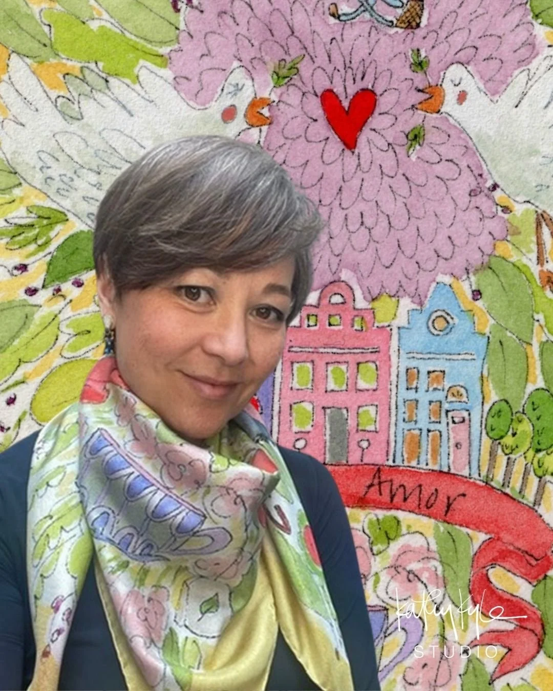 Peace and Love Scarf