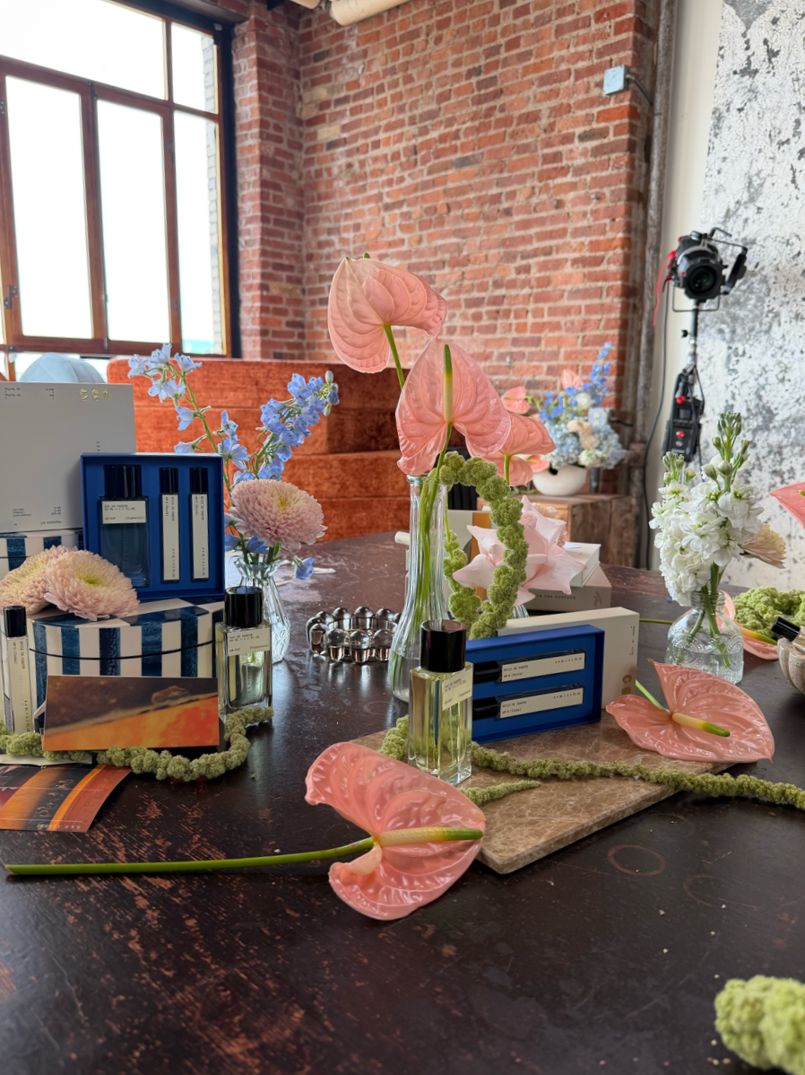 Set design featuring S.S.K (LABS) fine fragrance for the AT&T digital series. 