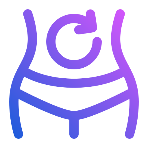 A digital illustration of a cat's face created with abstract purple and blue lines.