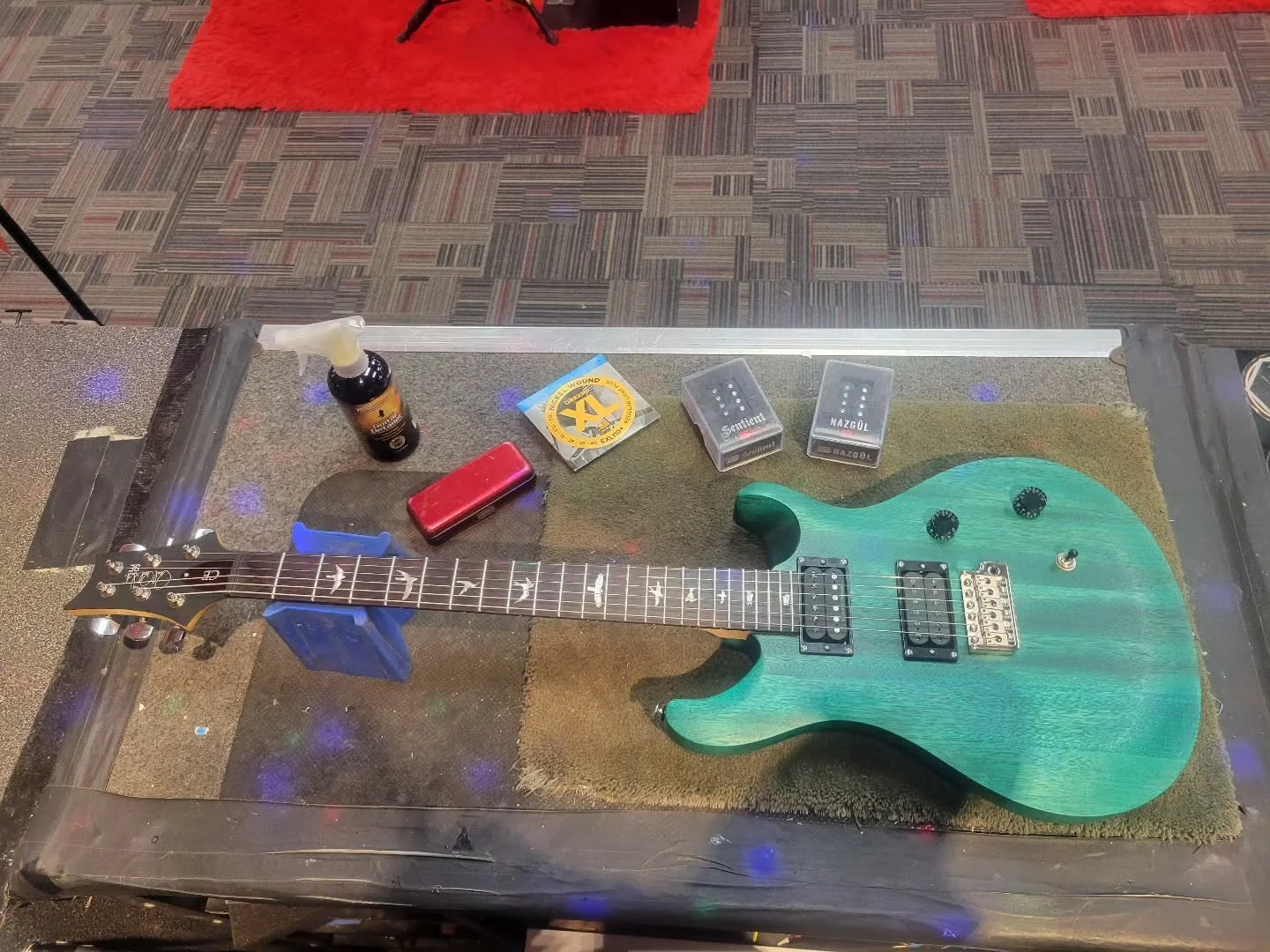 Just threw in a Nazgul and Sentient pickup set by @seymourduncanpickups into a PRS SE CE24 by @prsguitars for @phuzzy_slippers