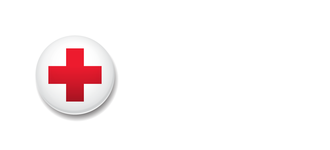 Red cross emblem next to the words "American Red Cross" in black text.