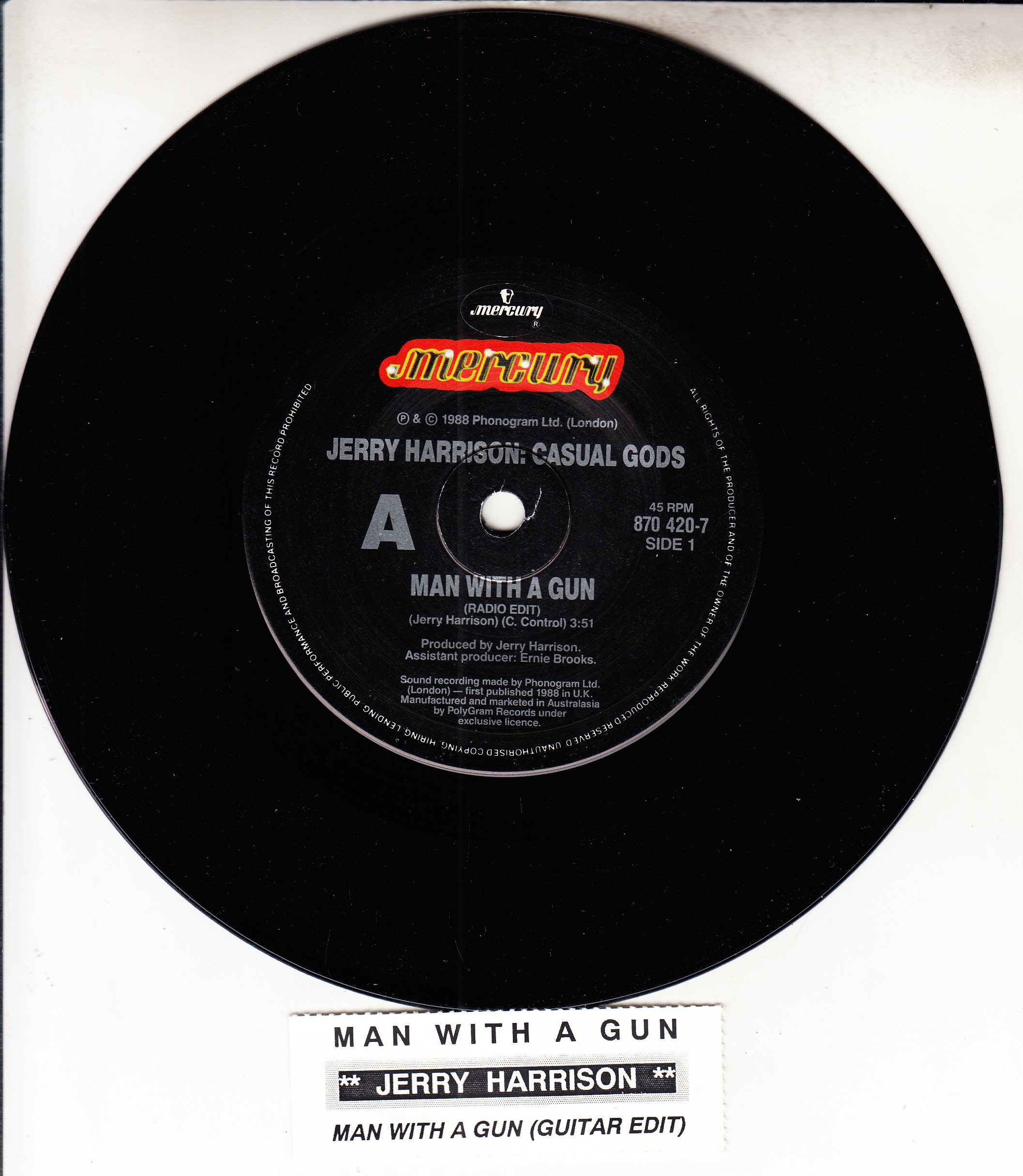 JERRY HARRISON - Man With A Gun