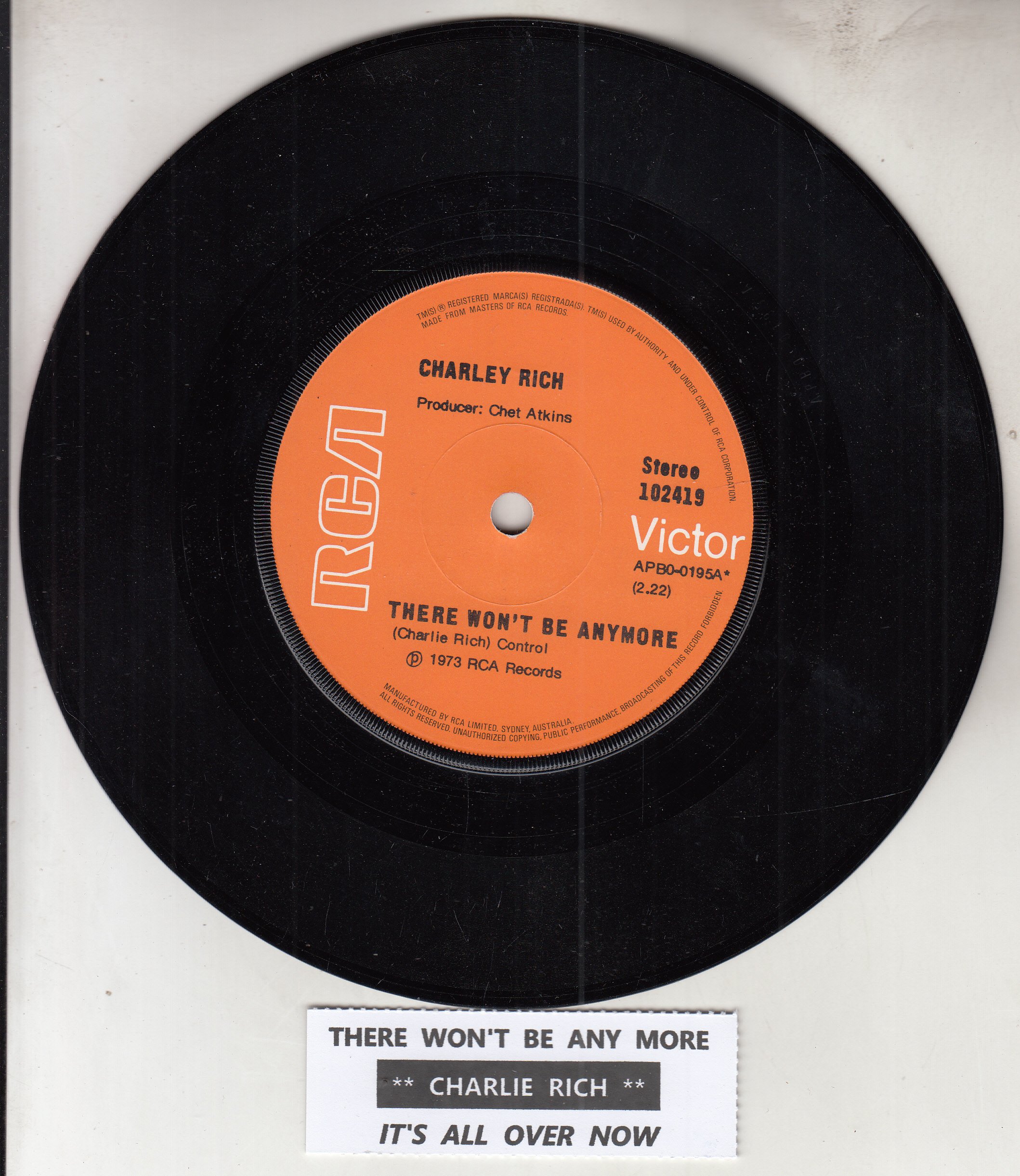 CHARLIE RICH - There won't be any more
