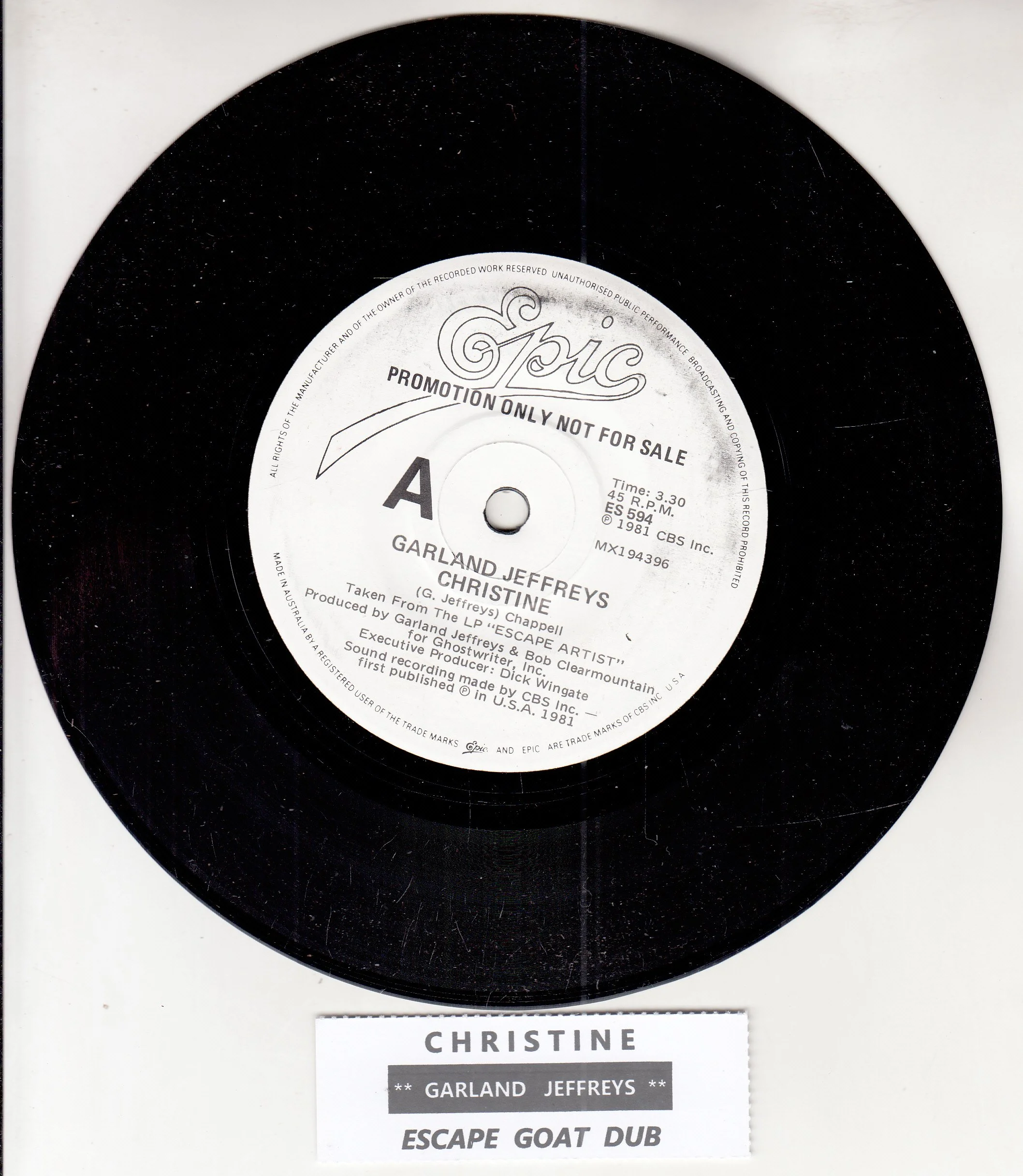 GARLAND JEFFREYS - Christine (PROMO)