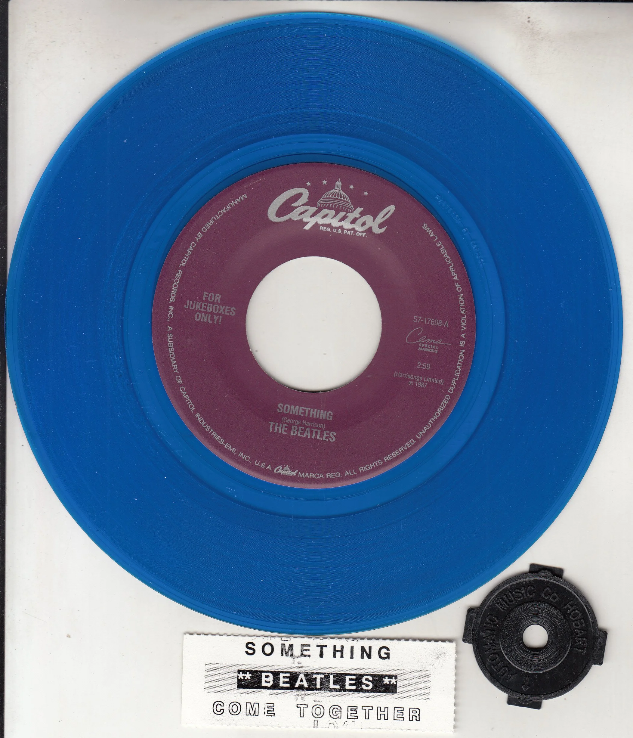 BEATLES - SOMETHING & COME TOGETHER  (BLUE VINYL)